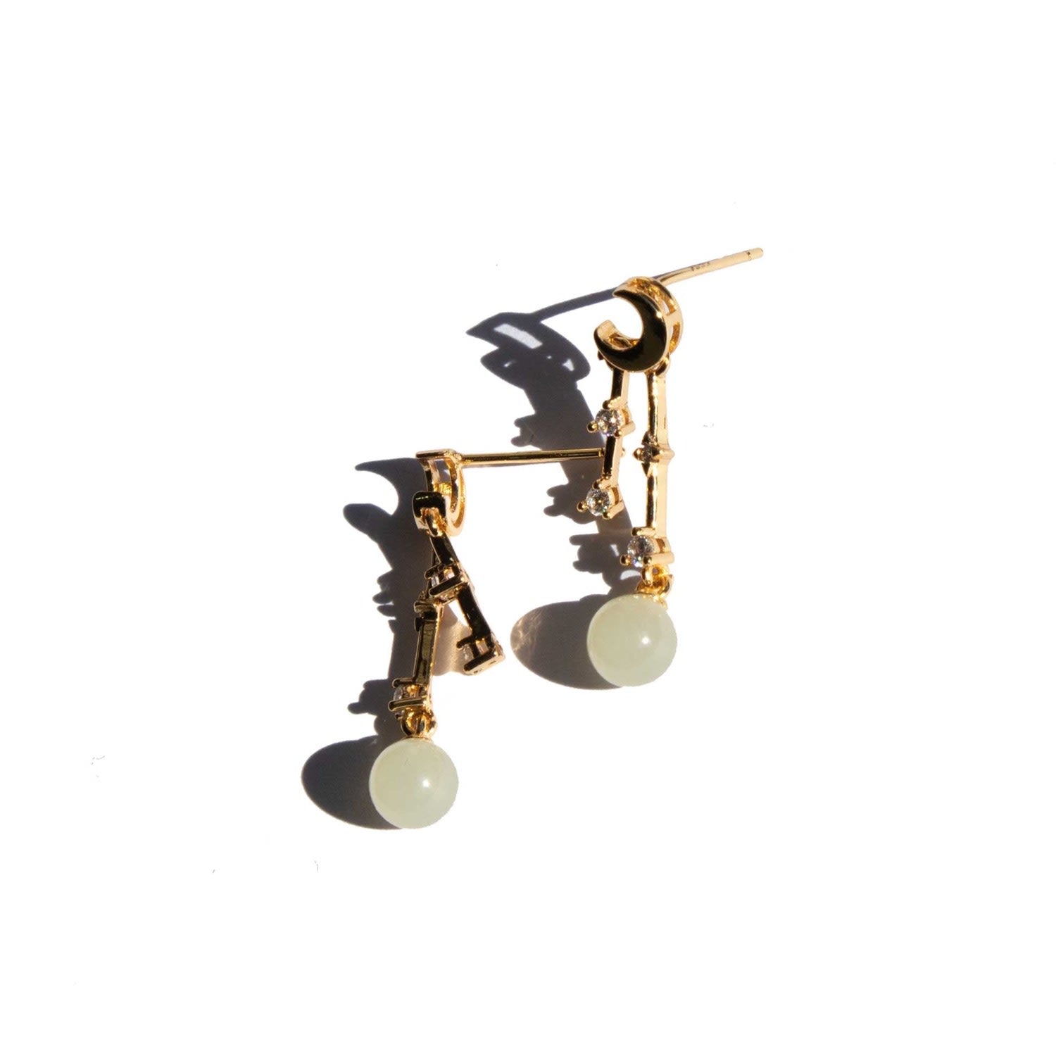 Twinkle Moon And Star Drop Earrings