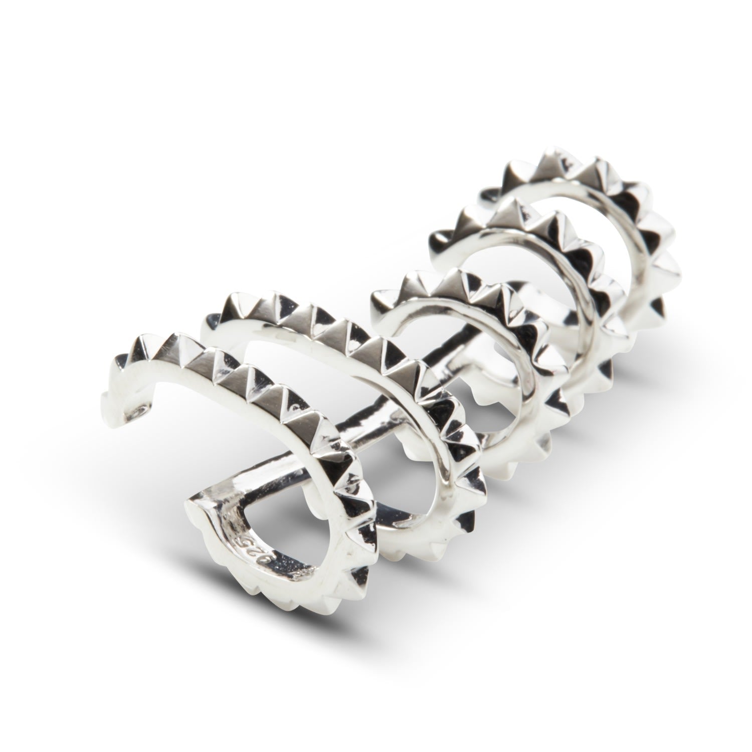 Croc Ear Cuff Silver