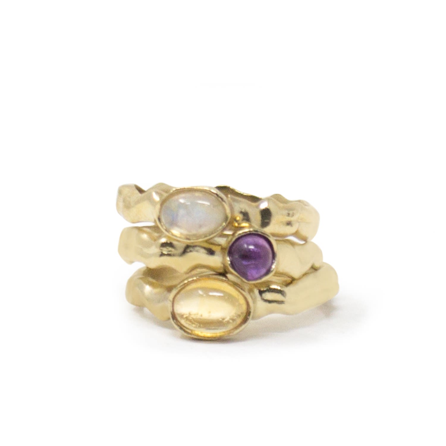 Cosmo Set Of 3 Multicolor Rings