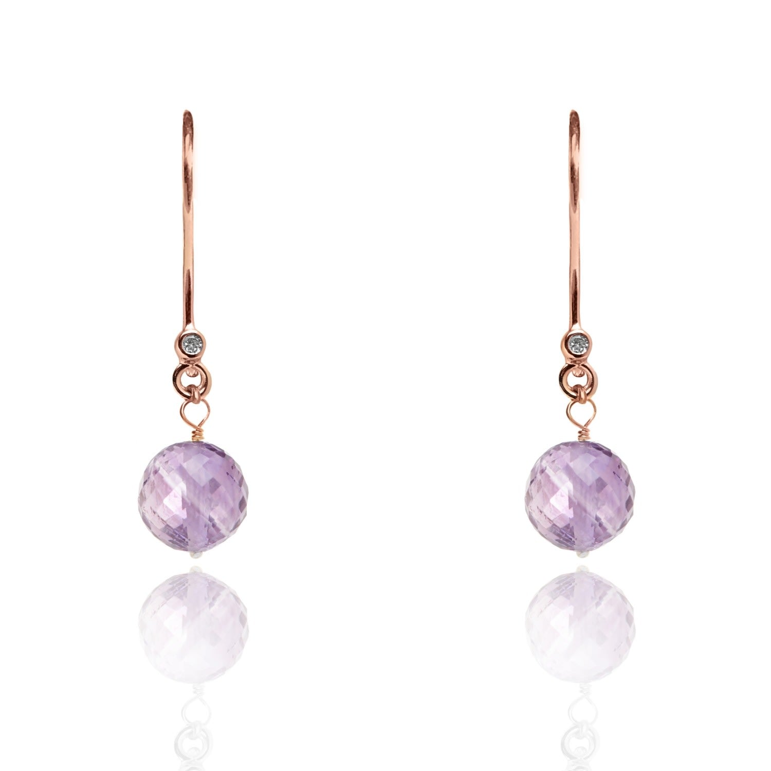 Amethyst Drop Earrings February Birthstone