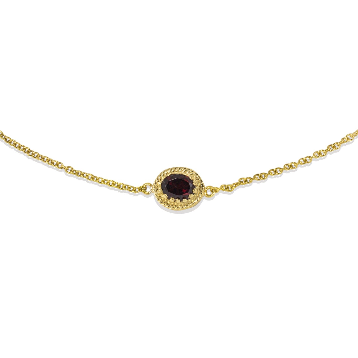 Luccichio Gold Vermeil Garnet Choker