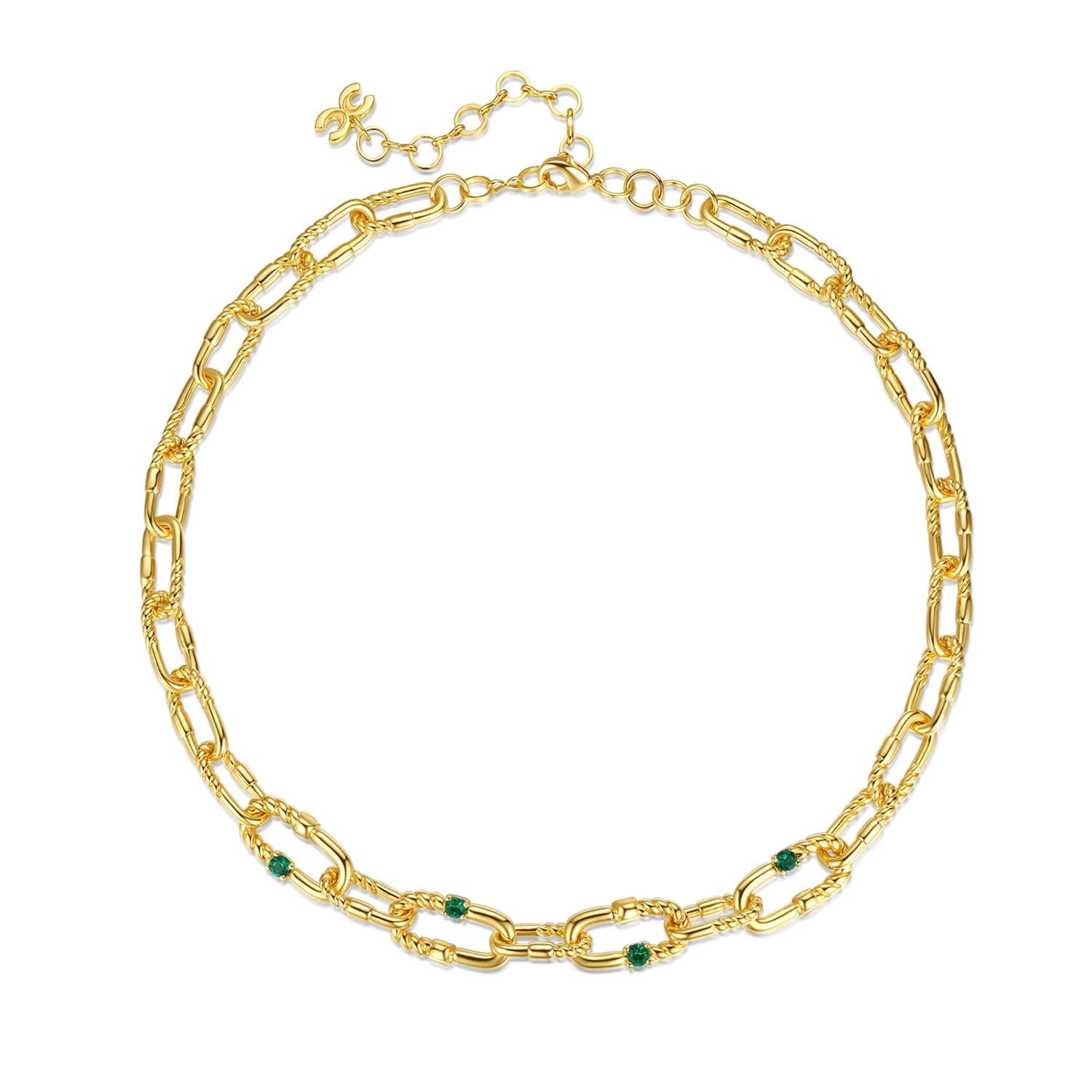 Double Colored Zirconia Necklace