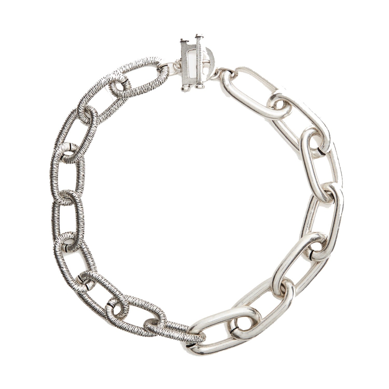 Bicycle Chunky Chain Link Necklace-Silver
