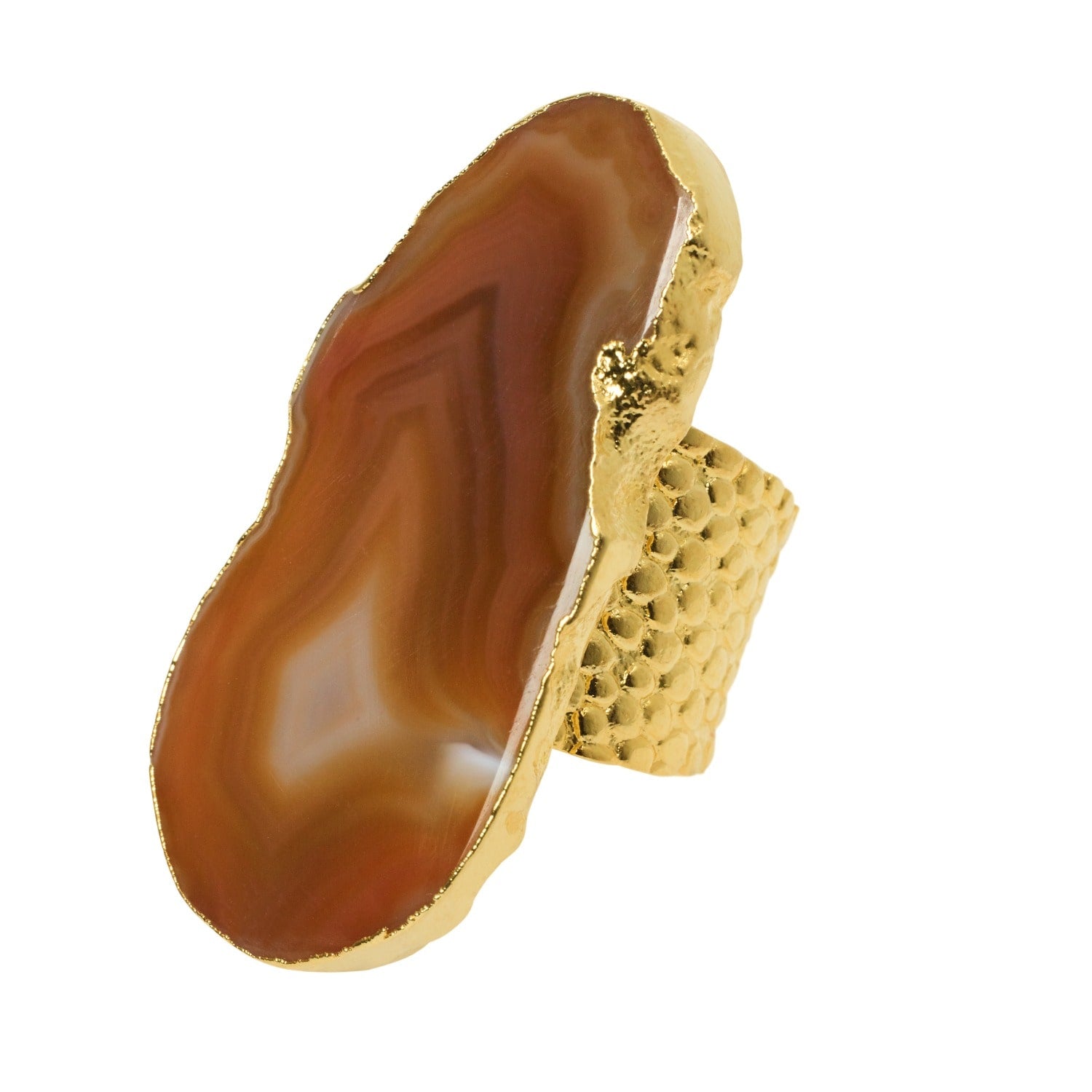 Ultra Mega Caramel Gemstone Adjustable Ring