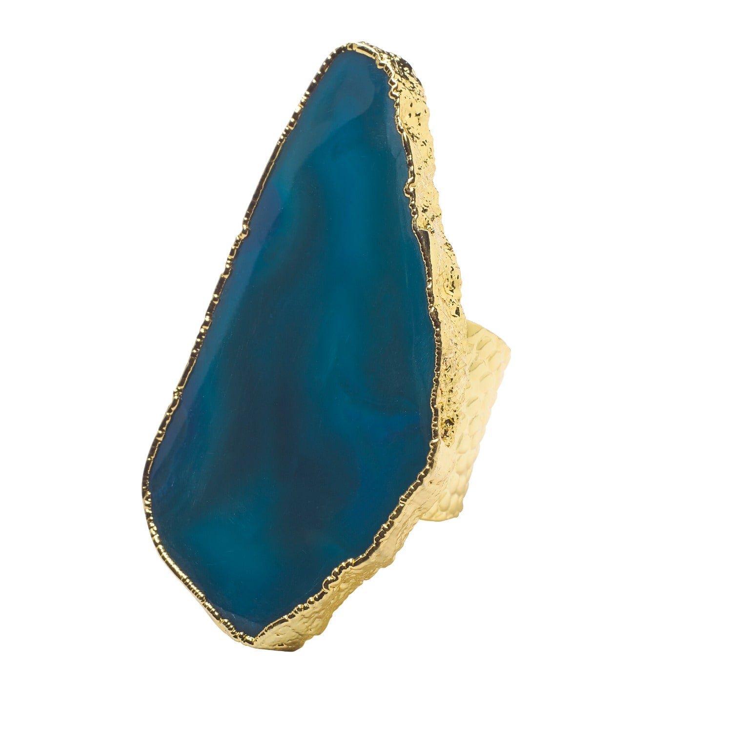 Ultra Mega Ocean Blue Gemstone Adjustable Ring