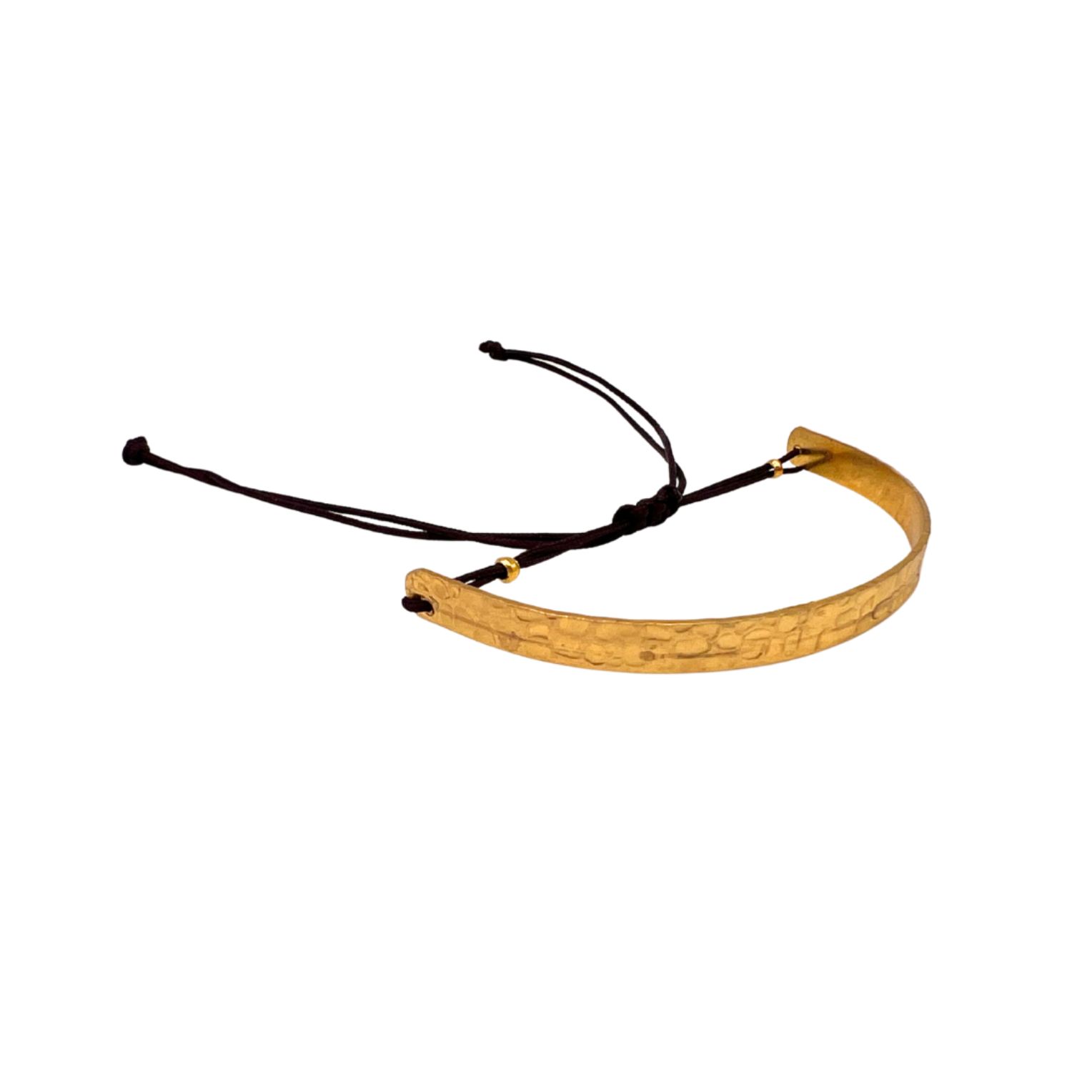 Umber Elegance - Hammered Bracelet 24K Gold Plated