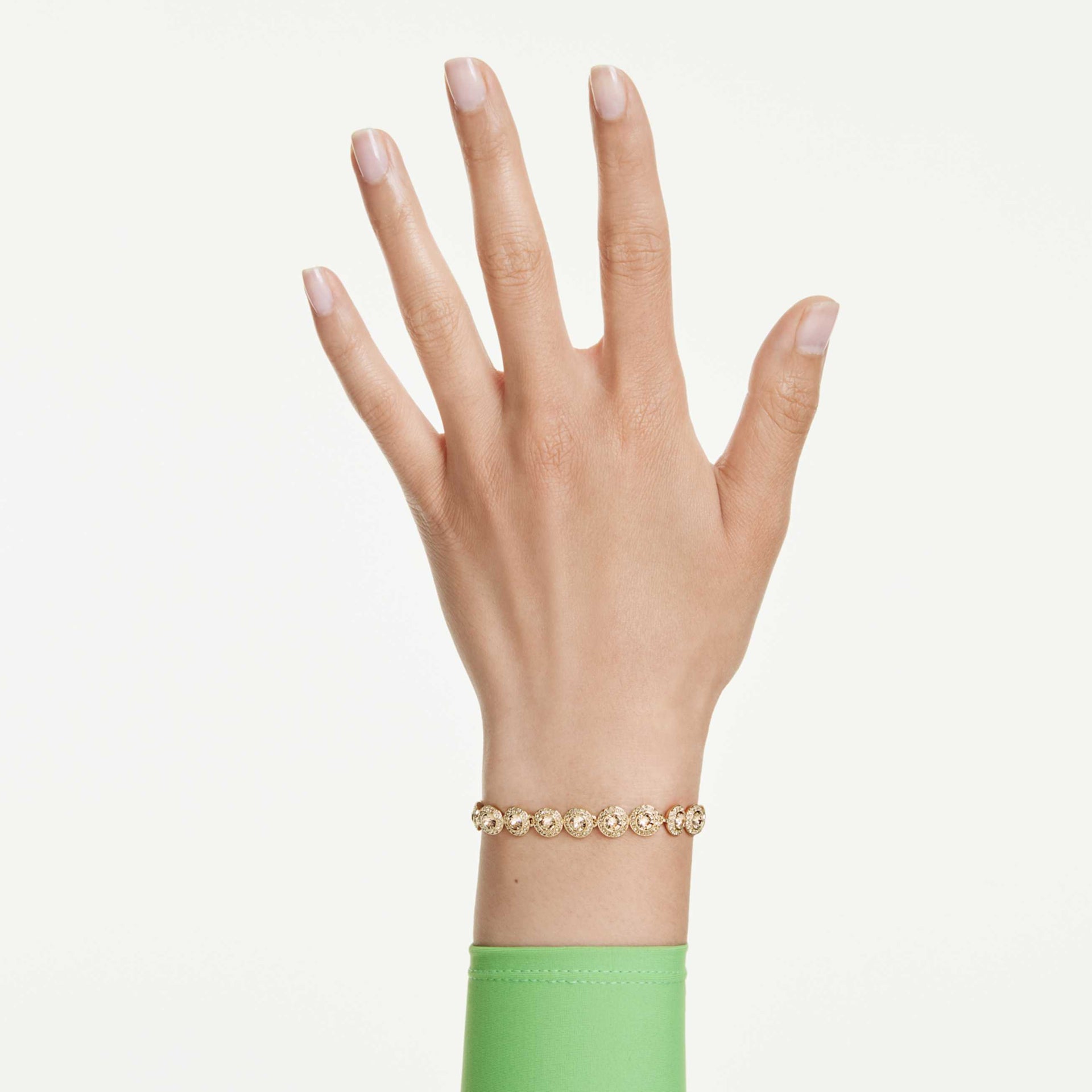 UNA ANGELIC BRACELET ROUND CUT CARAMEL GOLD TONE PLATED