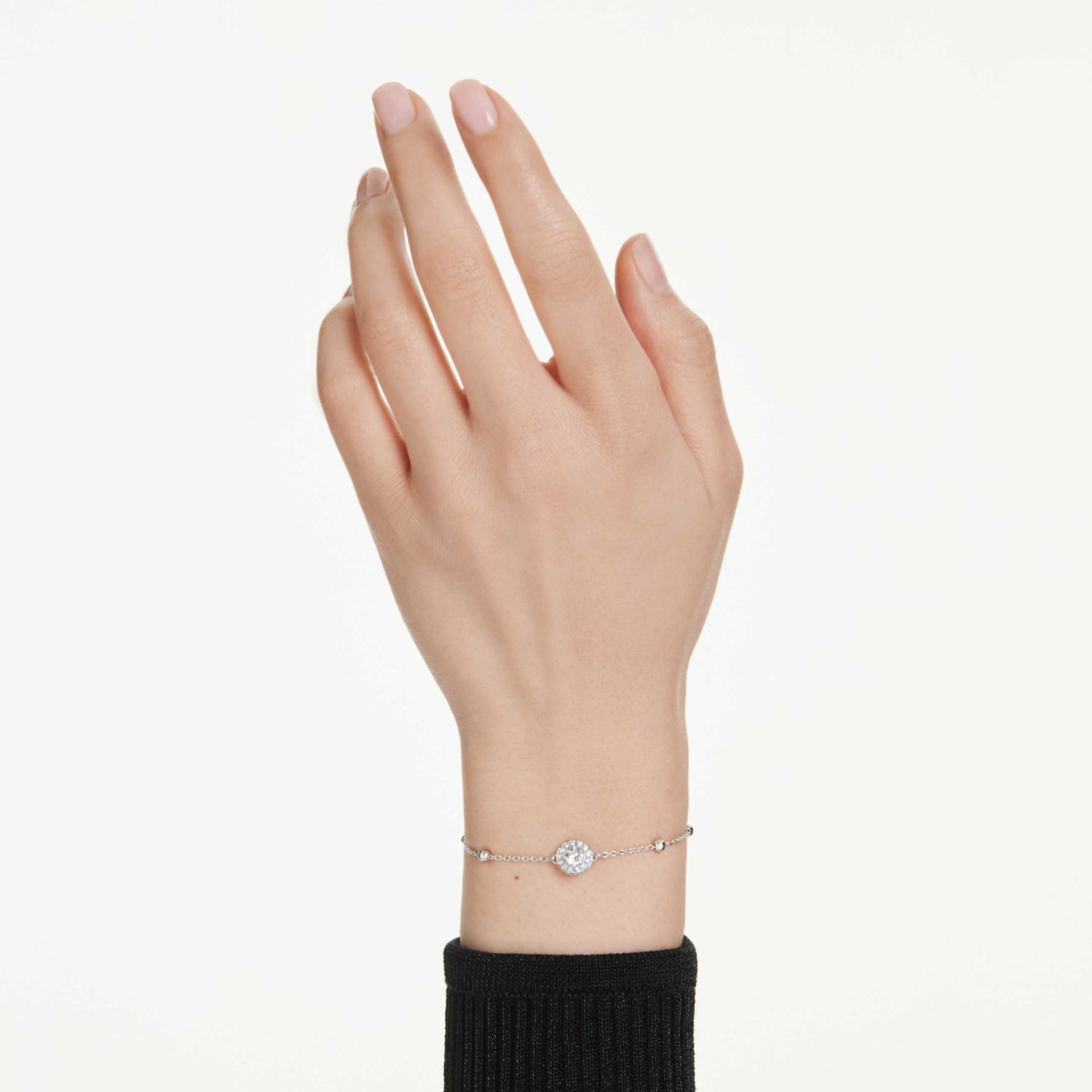 UNA ANGELIC BRACELET ROUND CUT WHITE RHODIUM PLATED
