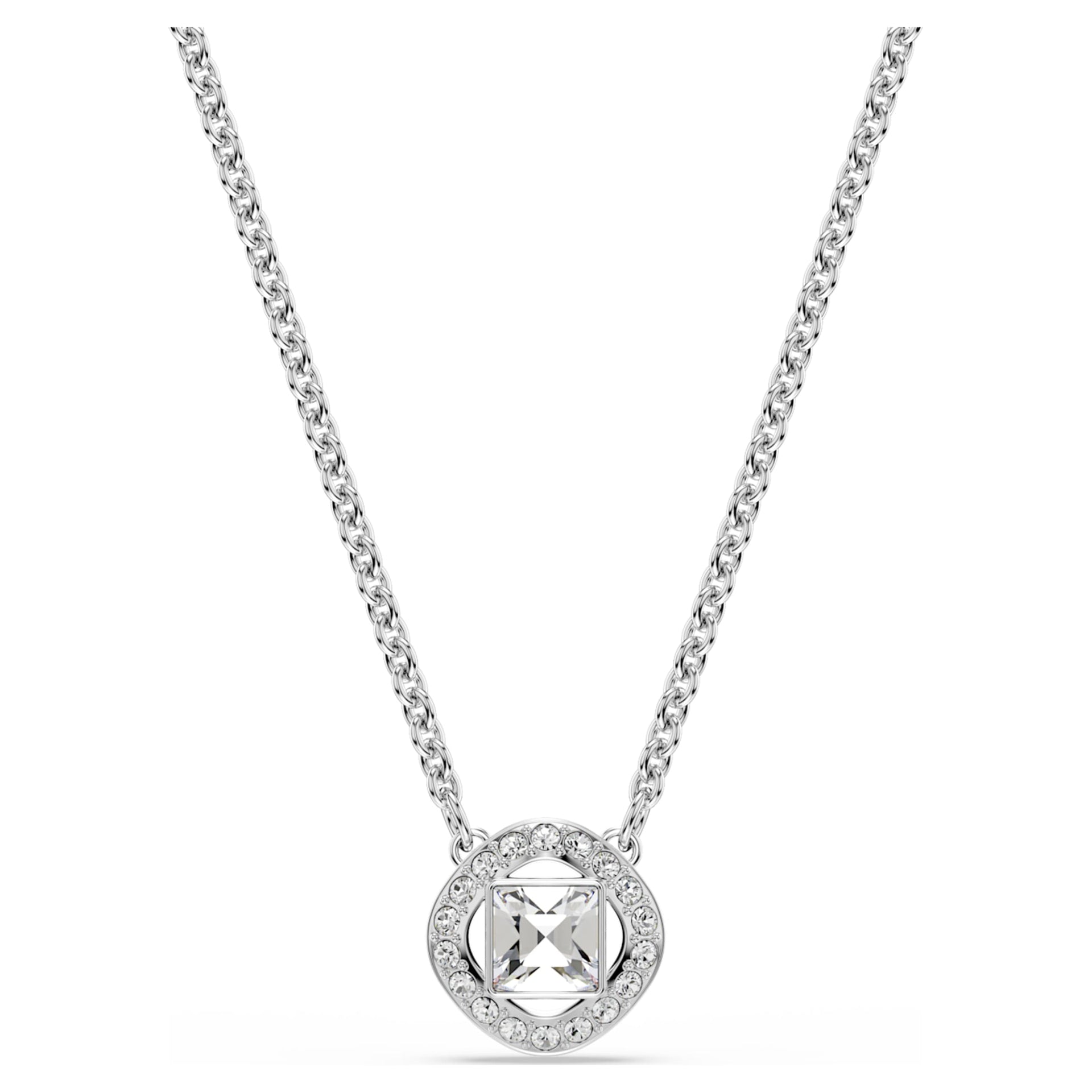 UNA ANGELIC PENDANT MIXED CUTS WHITE RHODIUM PLATED