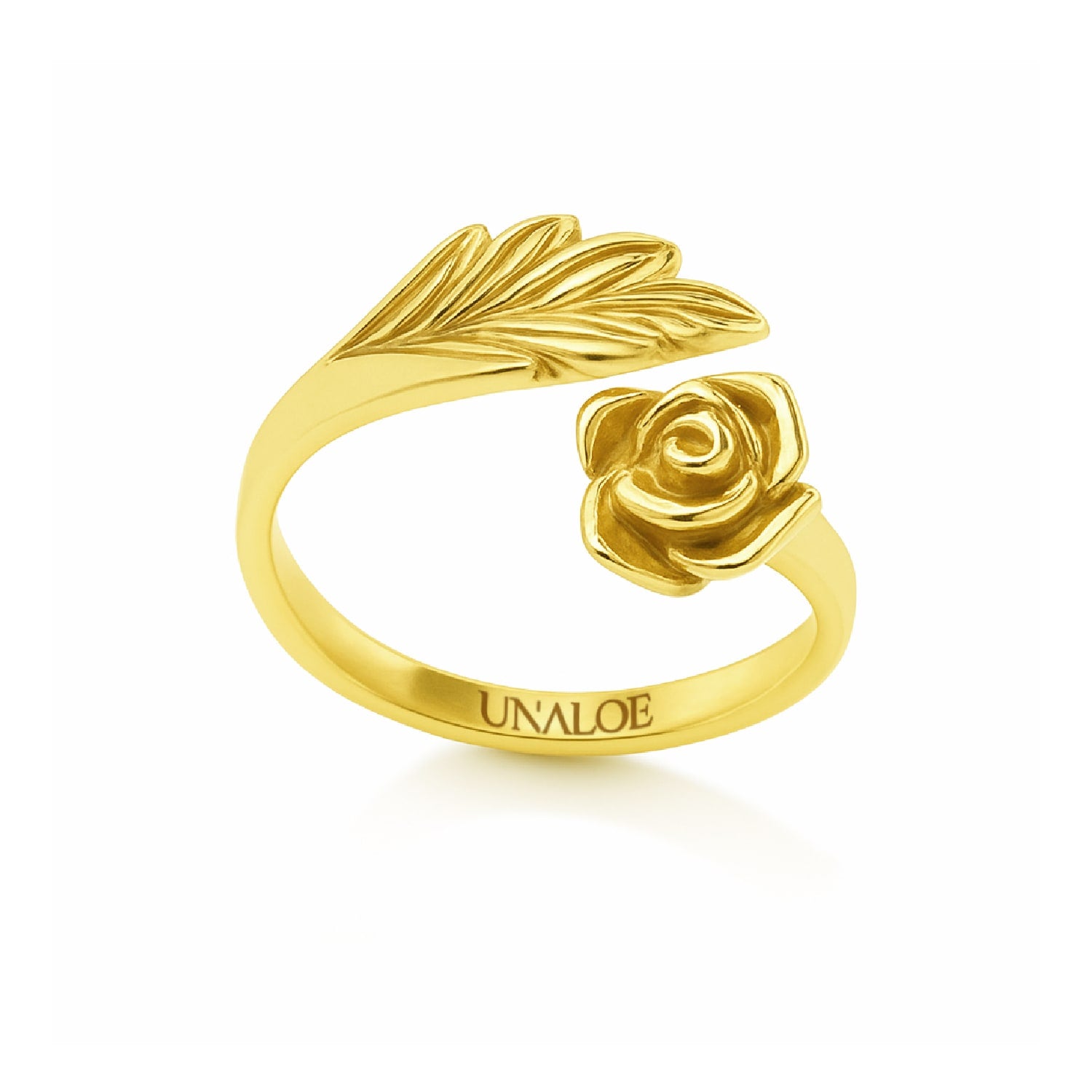 Union Silver Ring, Gold-Plated Adjustable
