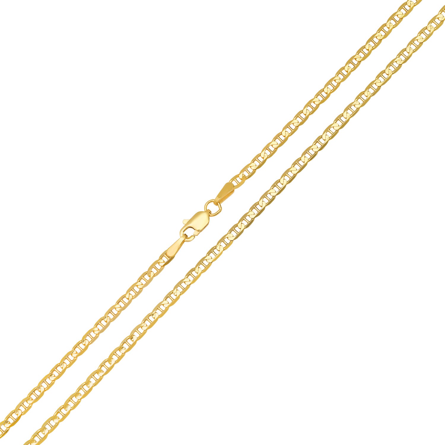 Unisex 14K Italian Gold 2.25Mm Gucci Mariner Chain Necklace 18"-24"