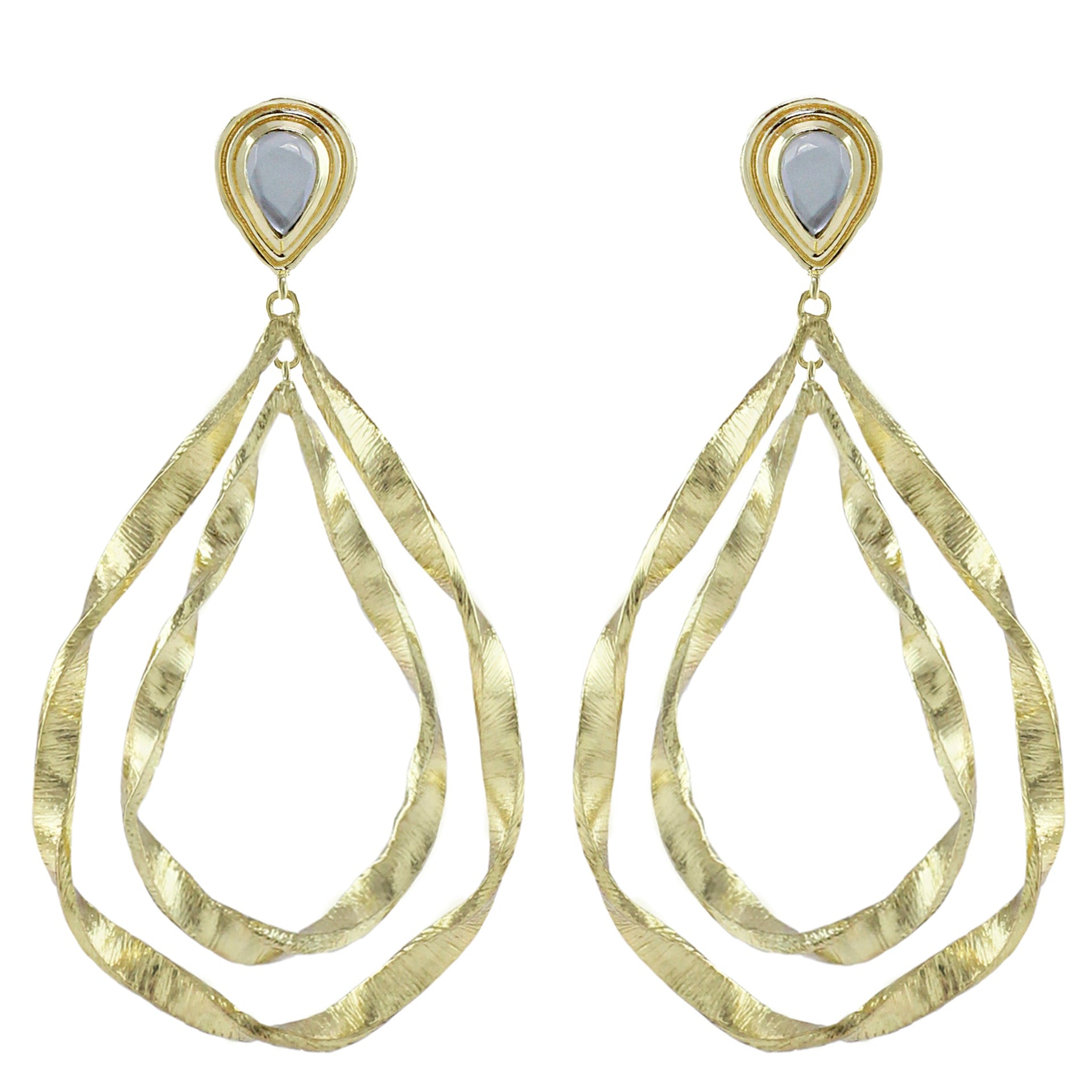 Louisiana Large Twisted Double Drop Earrings