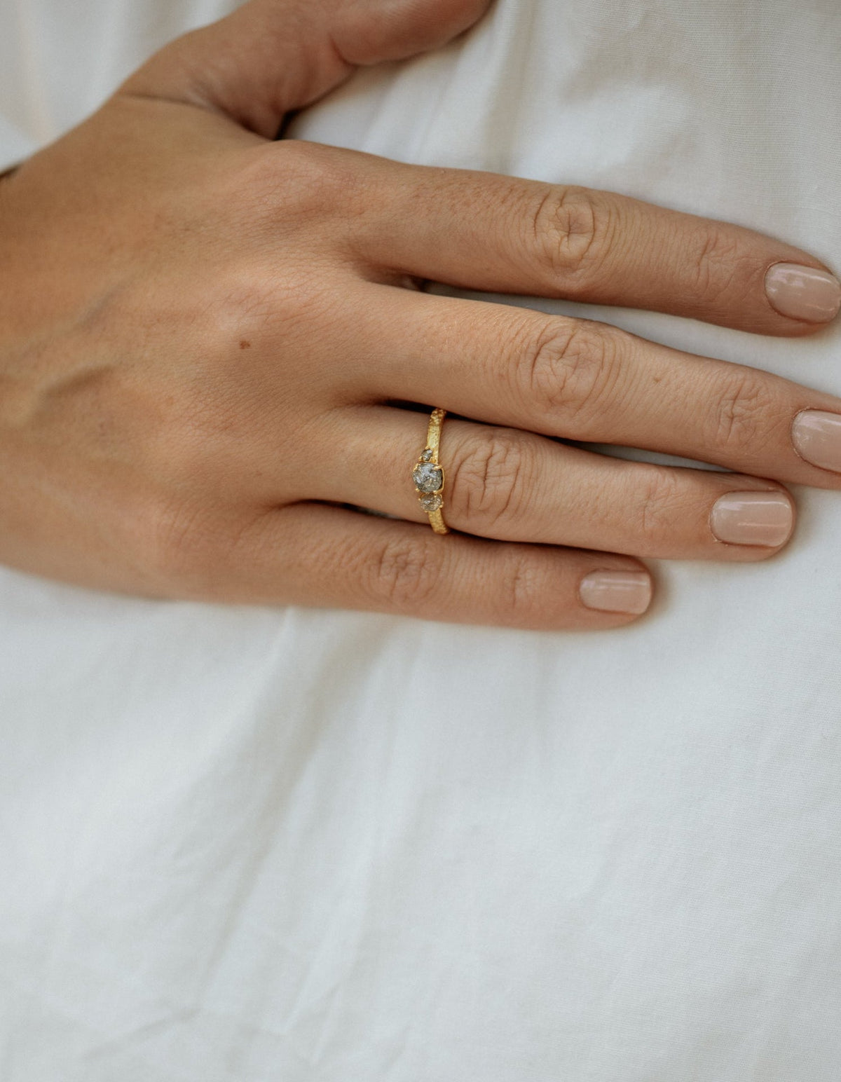 Rossi Rough Diamond Delicate Ring