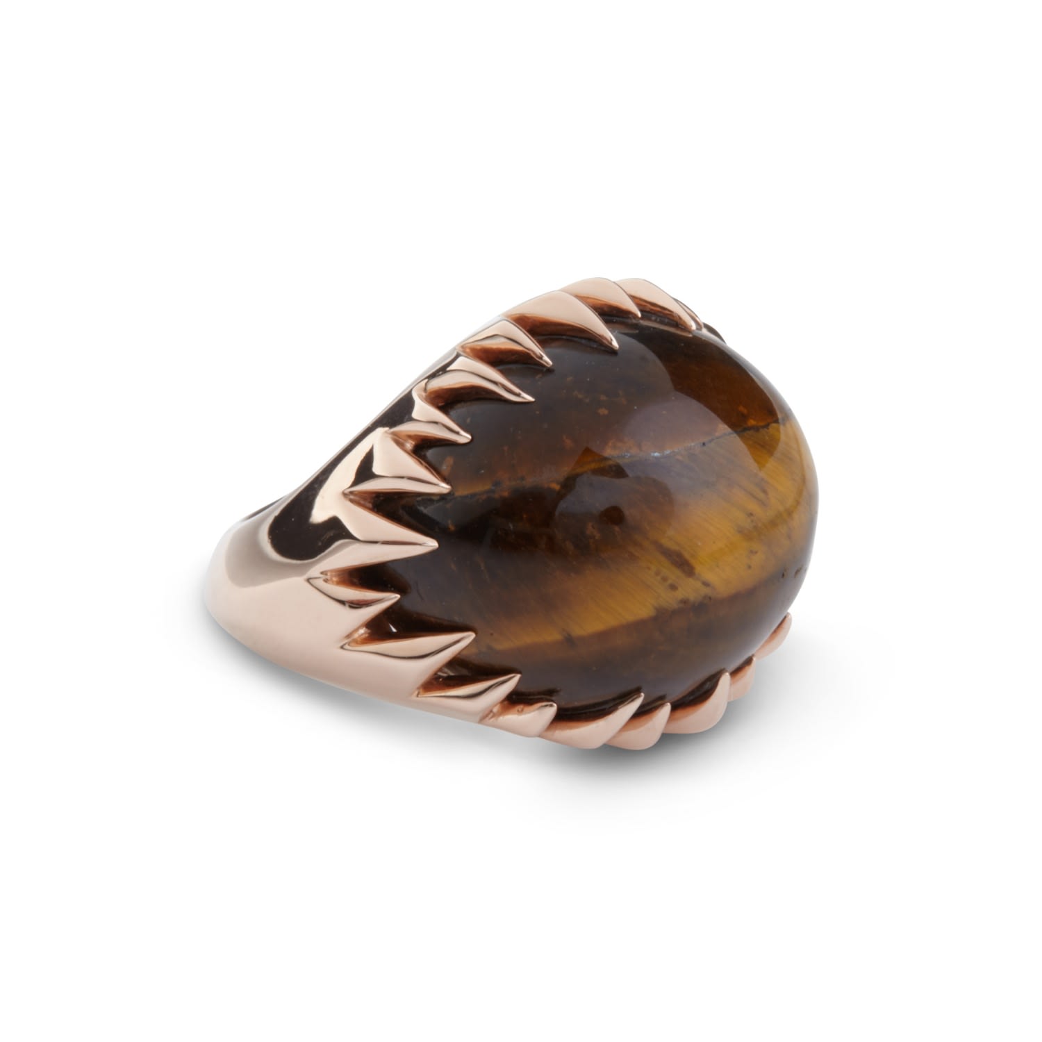 Eye Of Poseidon Ring – Rose Gold – Tiger Eye