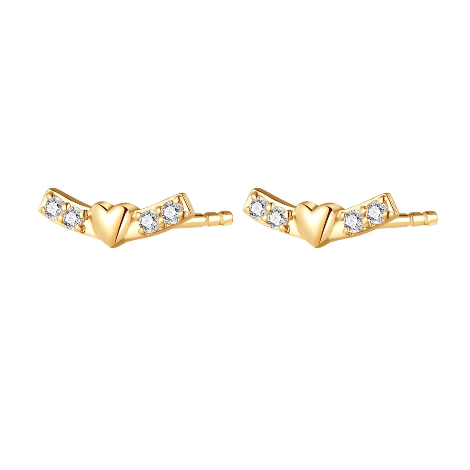 Uplifting Stud Earrings 14K Gold