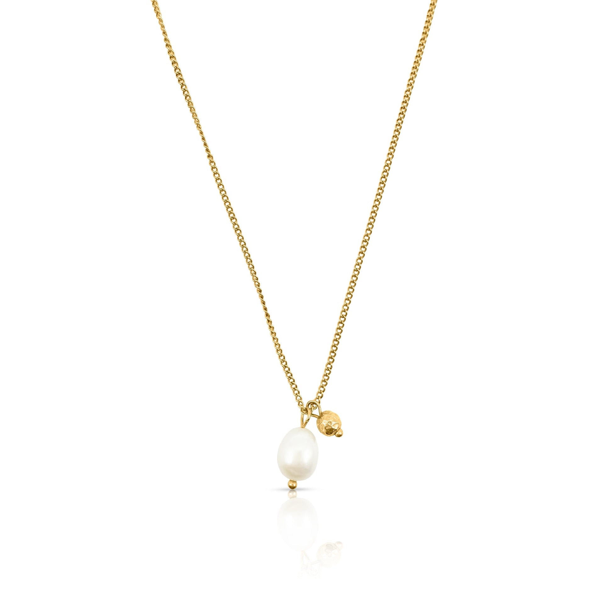 Uptown Pearl Gold Pendant Necklace