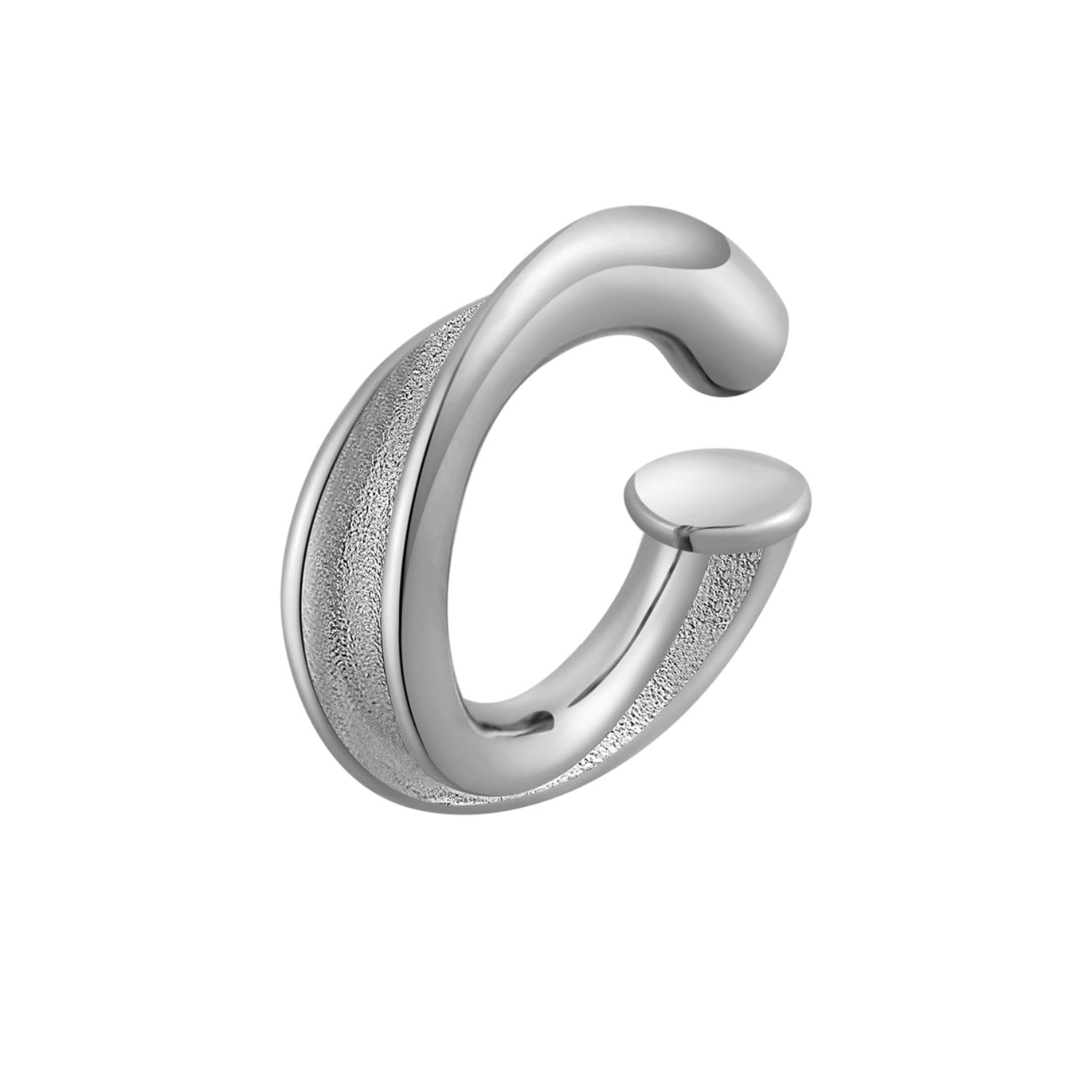 Urban Chic Undulation Ear Cuff - Silver