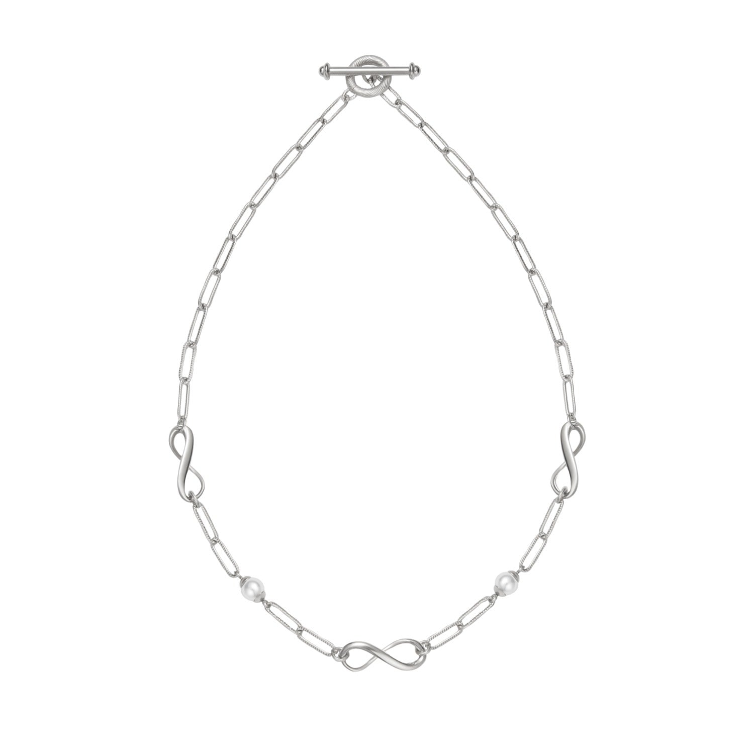 Urban Chic - Unlimited Pearl Necklace - Silver