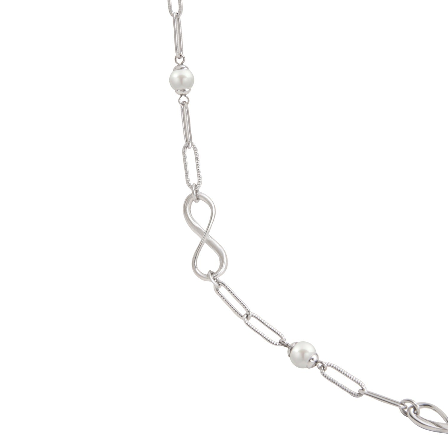 Urban Chic - Unlimited Pearl Necklace - Silver