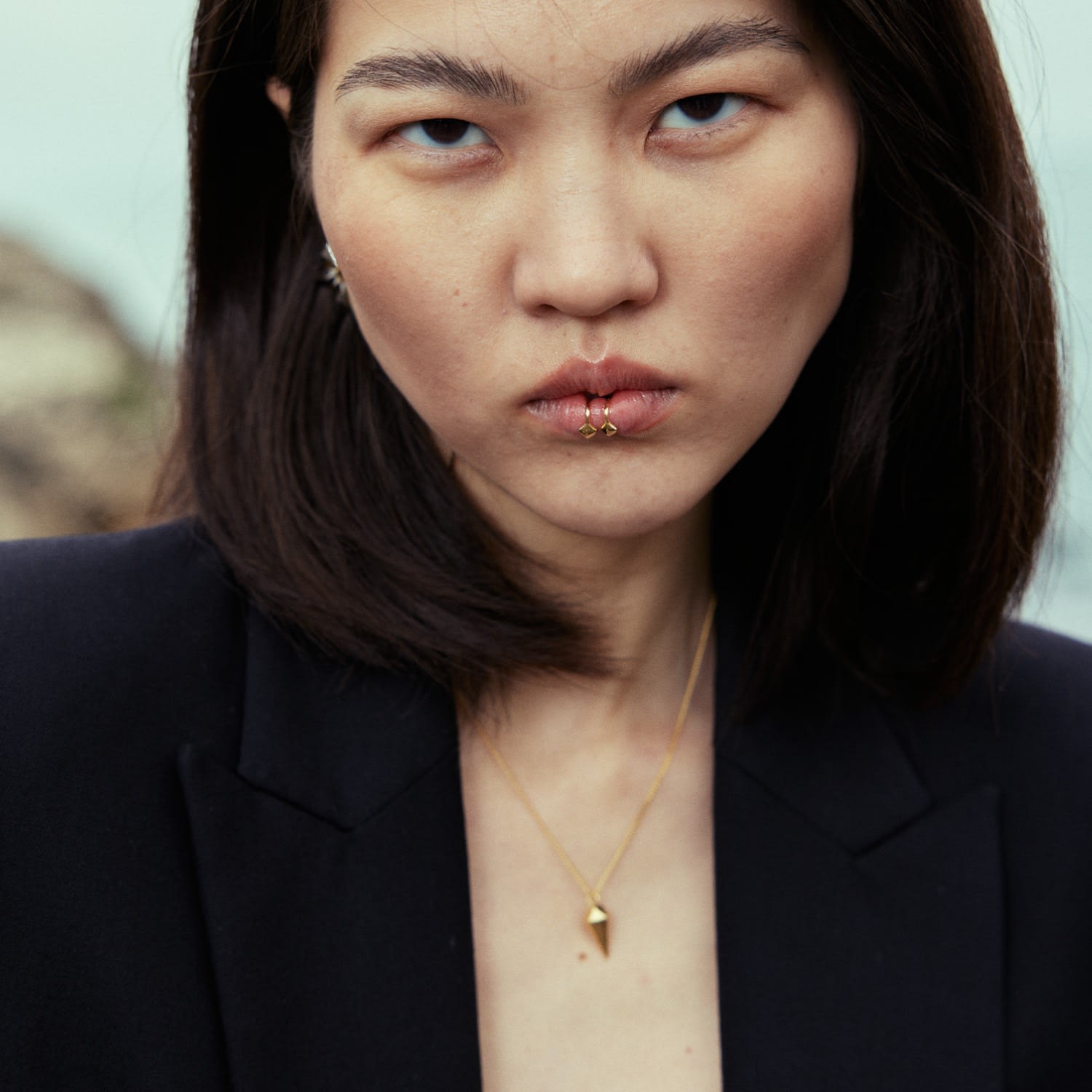 Urban Wilds Gold Pendant Necklace With Gold Chain