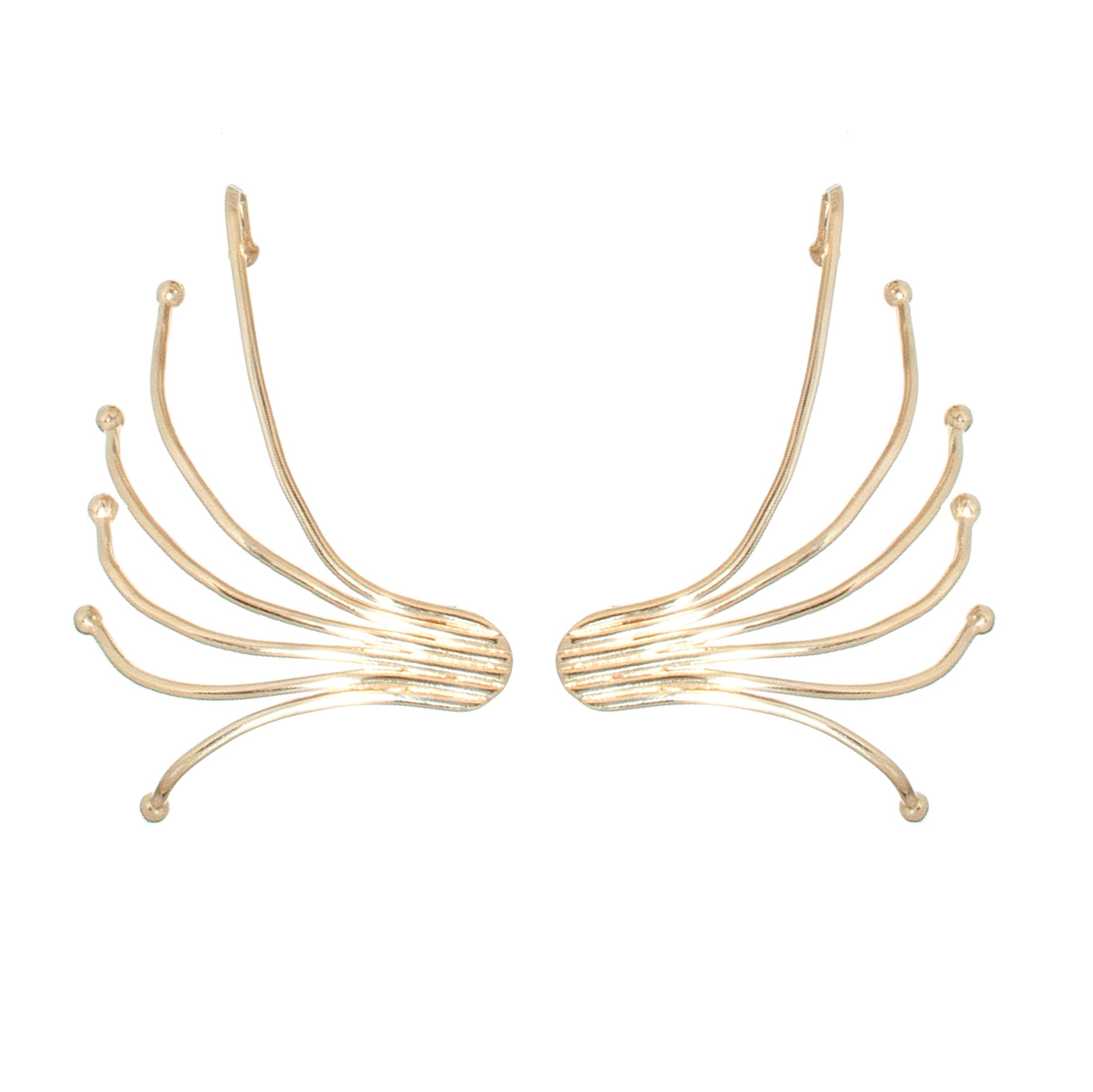 Urchin Ear Cuff – Sculptural Recycled Brass Statement Earring