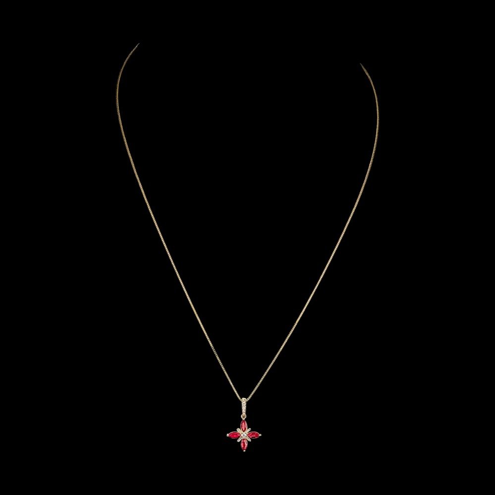 ruby-diamond-flower-pendant