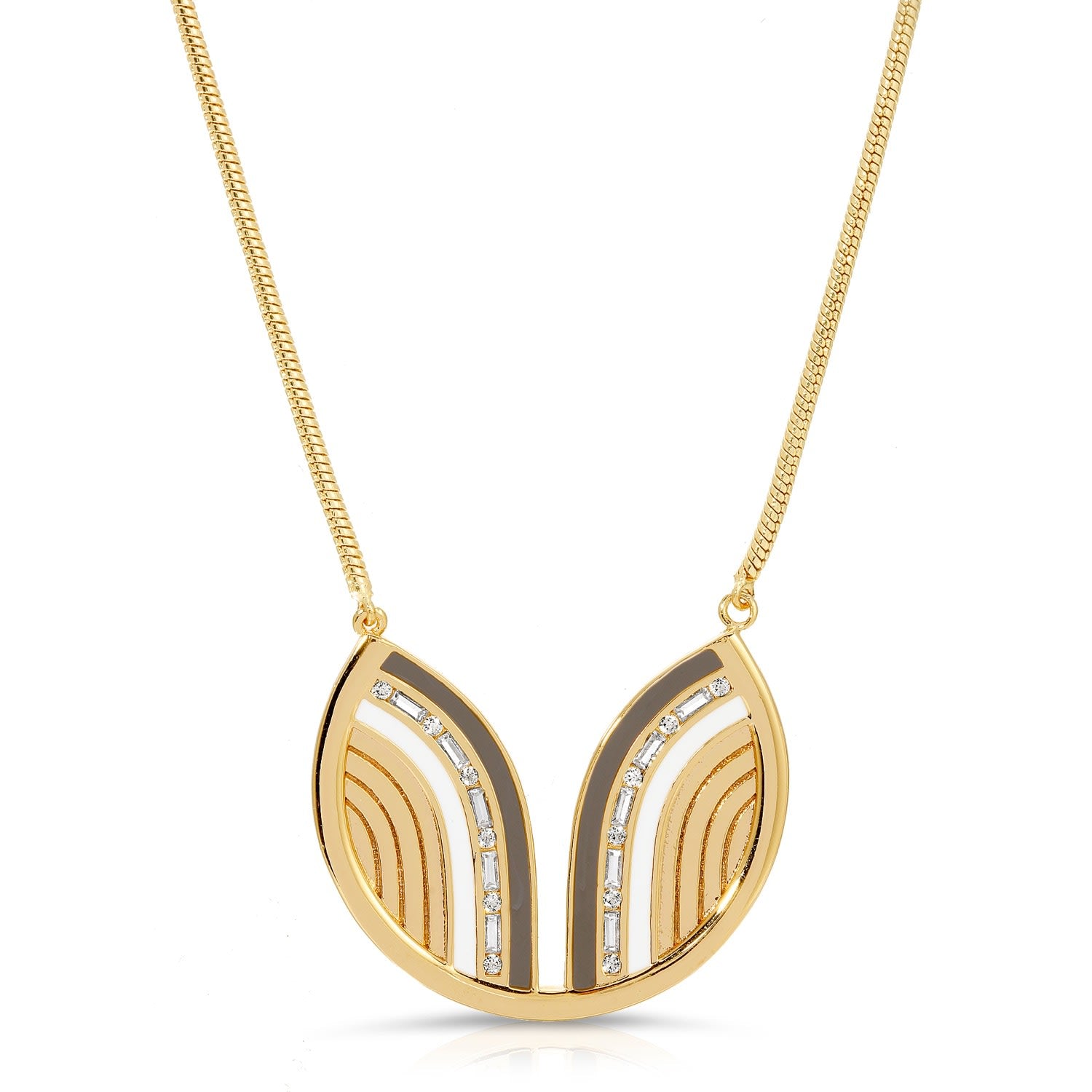 South Beach Necklace- Grey/White