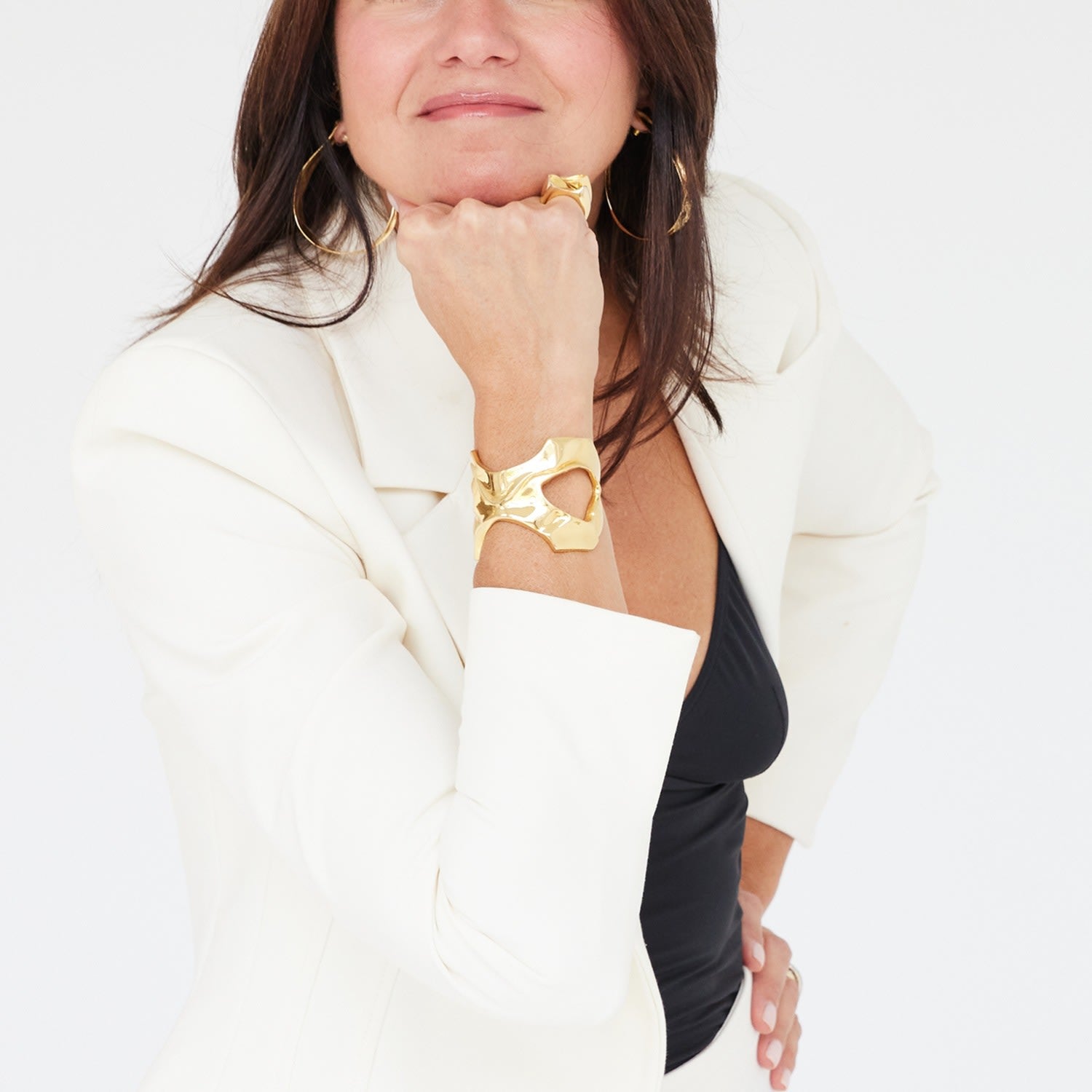 Fortitude Open Cuff Bracelet- Gold