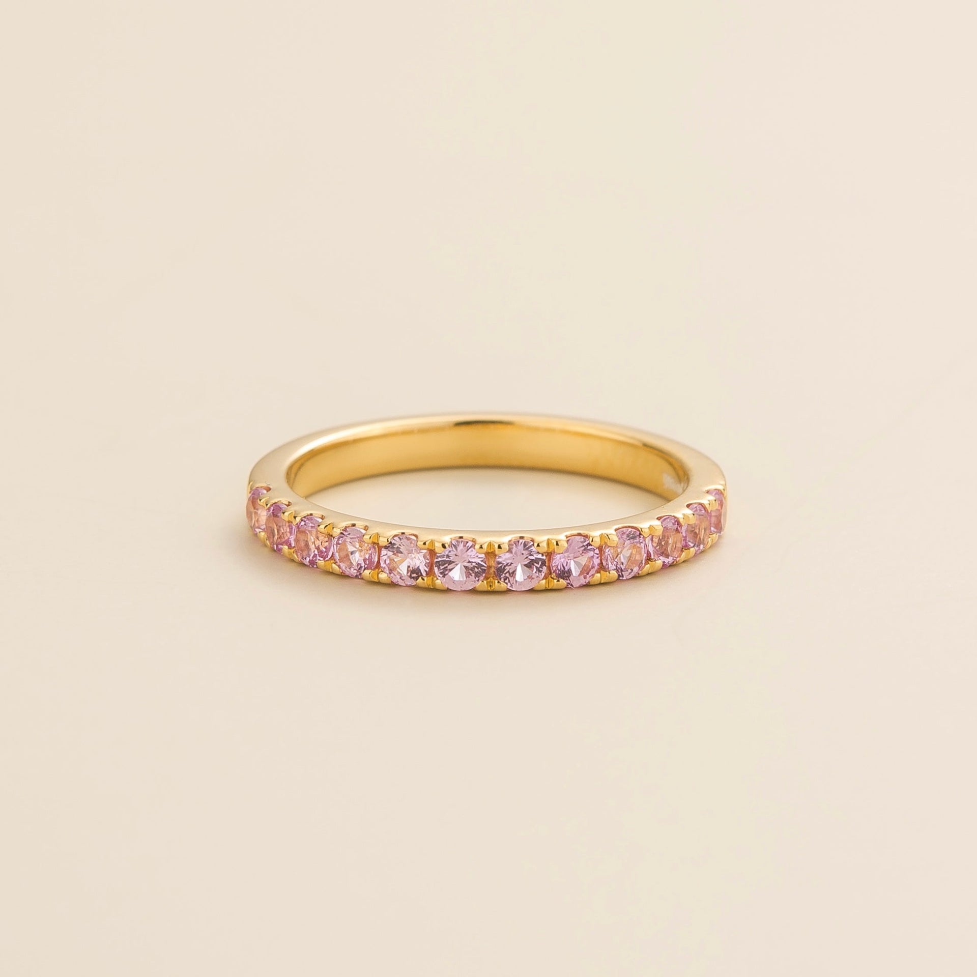 Salto Gold Ring Set With Pink Sapphire