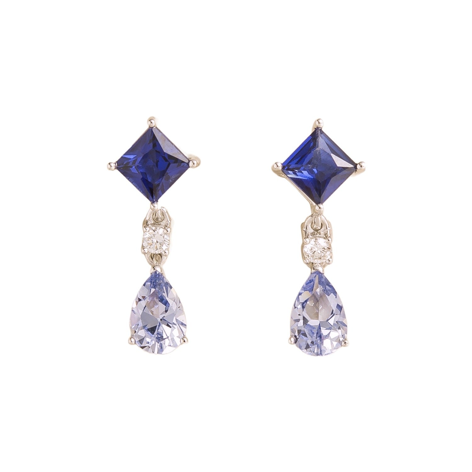 Ori Earrings In Blue Sapphire & Diamond