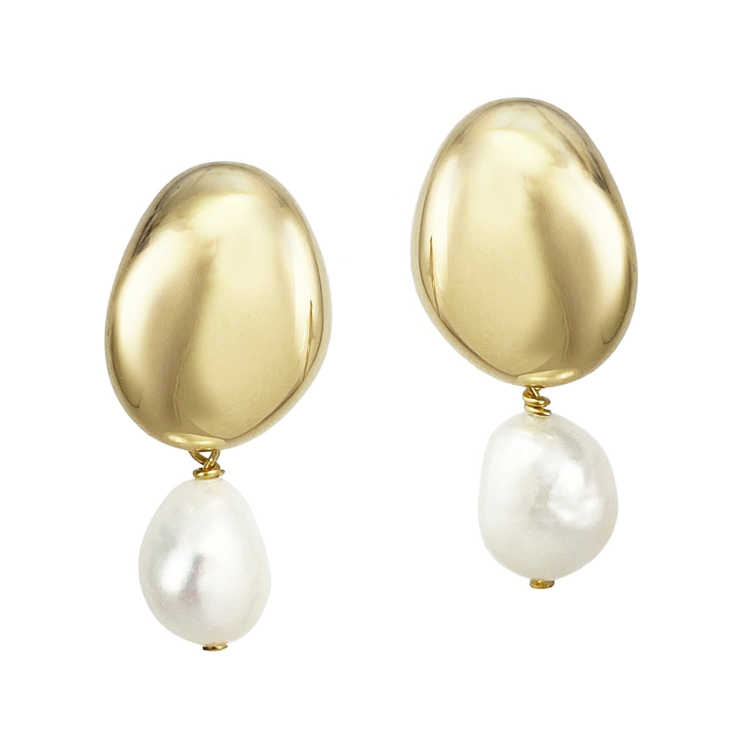 Galina Pearl Studs Gold