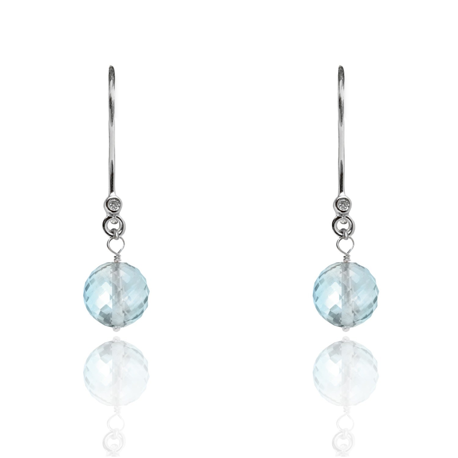Aquamarine Drop Earrings March Birthstone