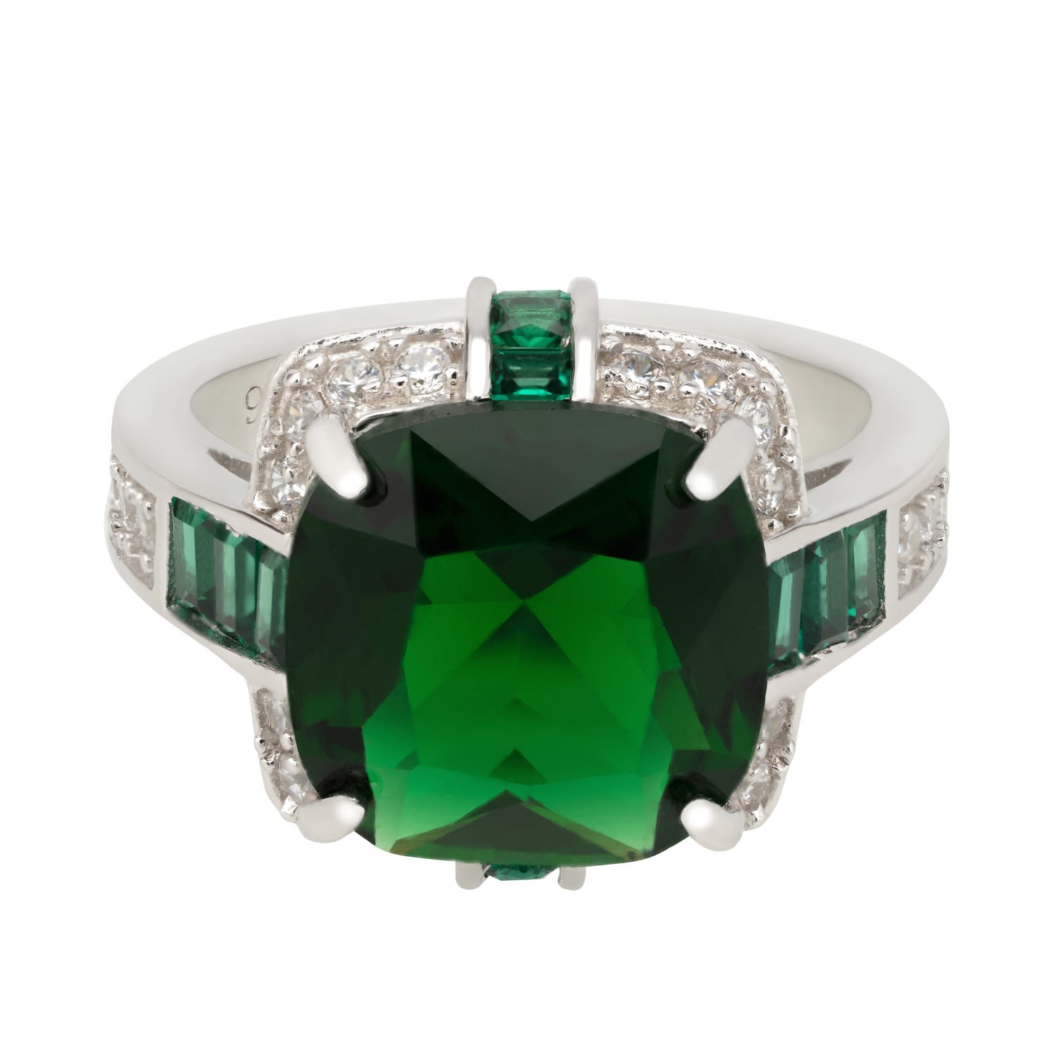Windsor Silver Ring Emerald