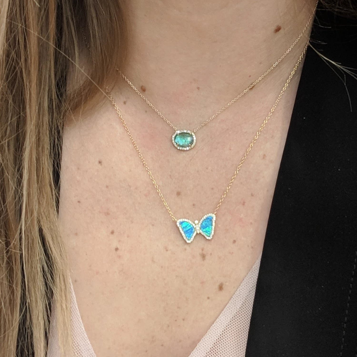 Mini Opal Butterfly White