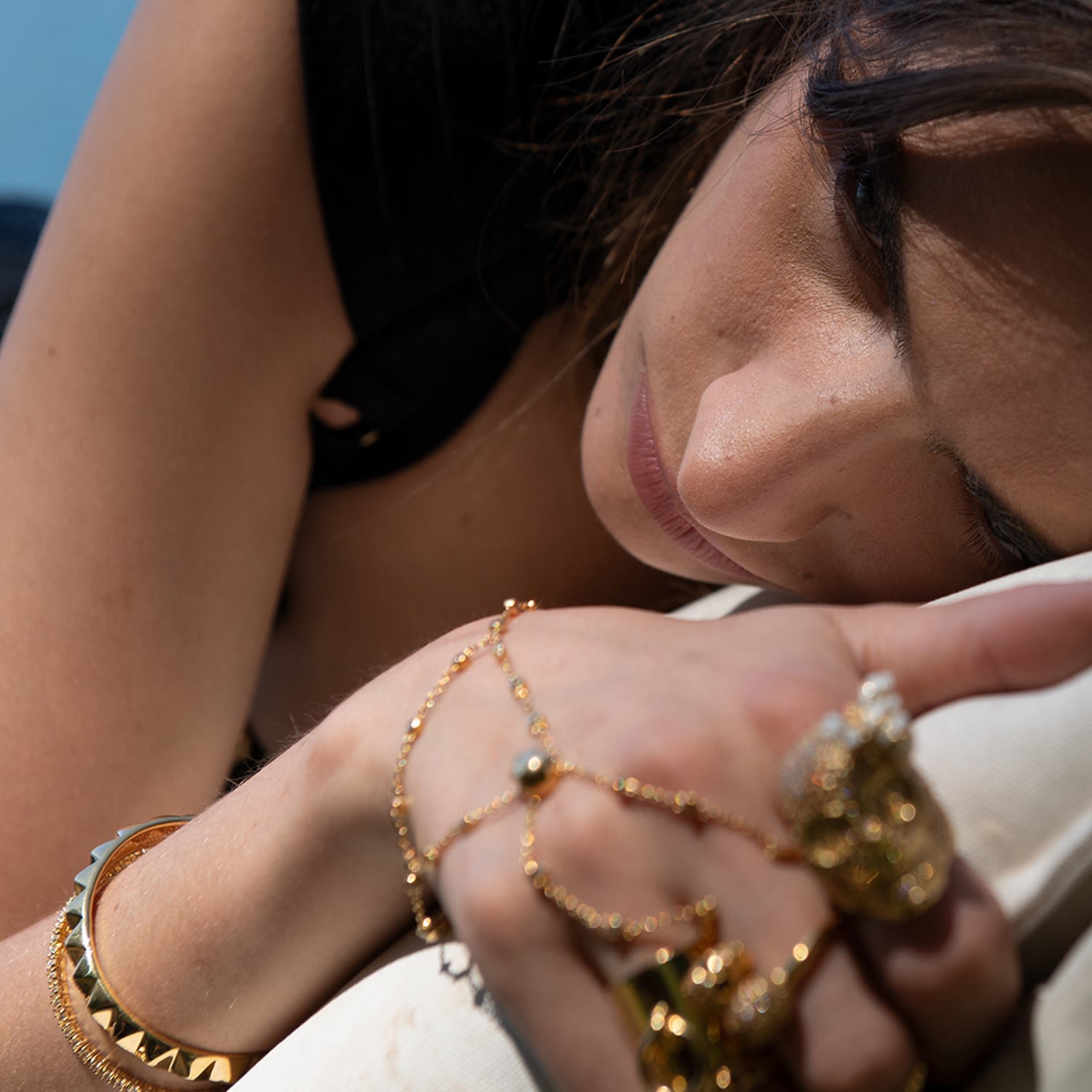 Honeycomb Bangle In Sterling Silver
