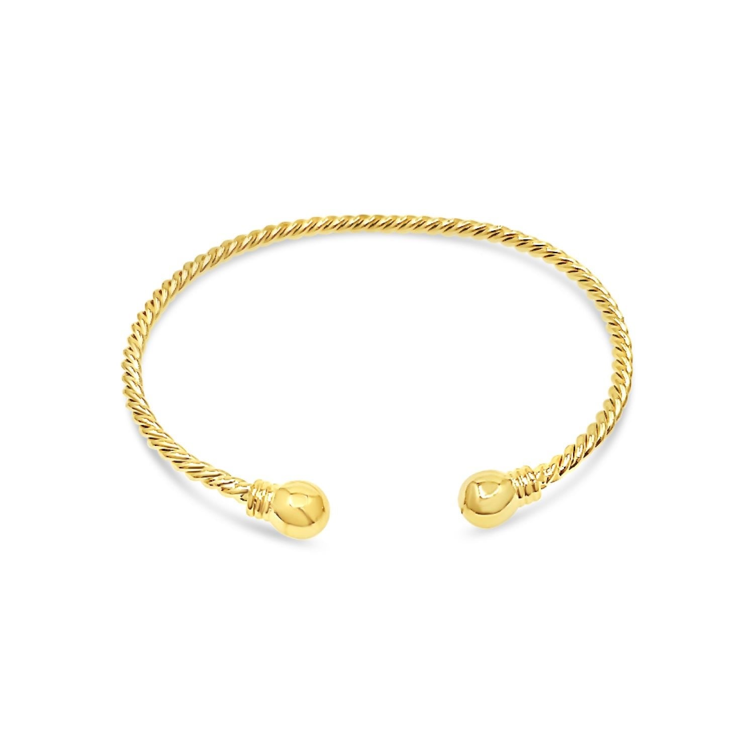 Cable Cuff Bracelet - Gold