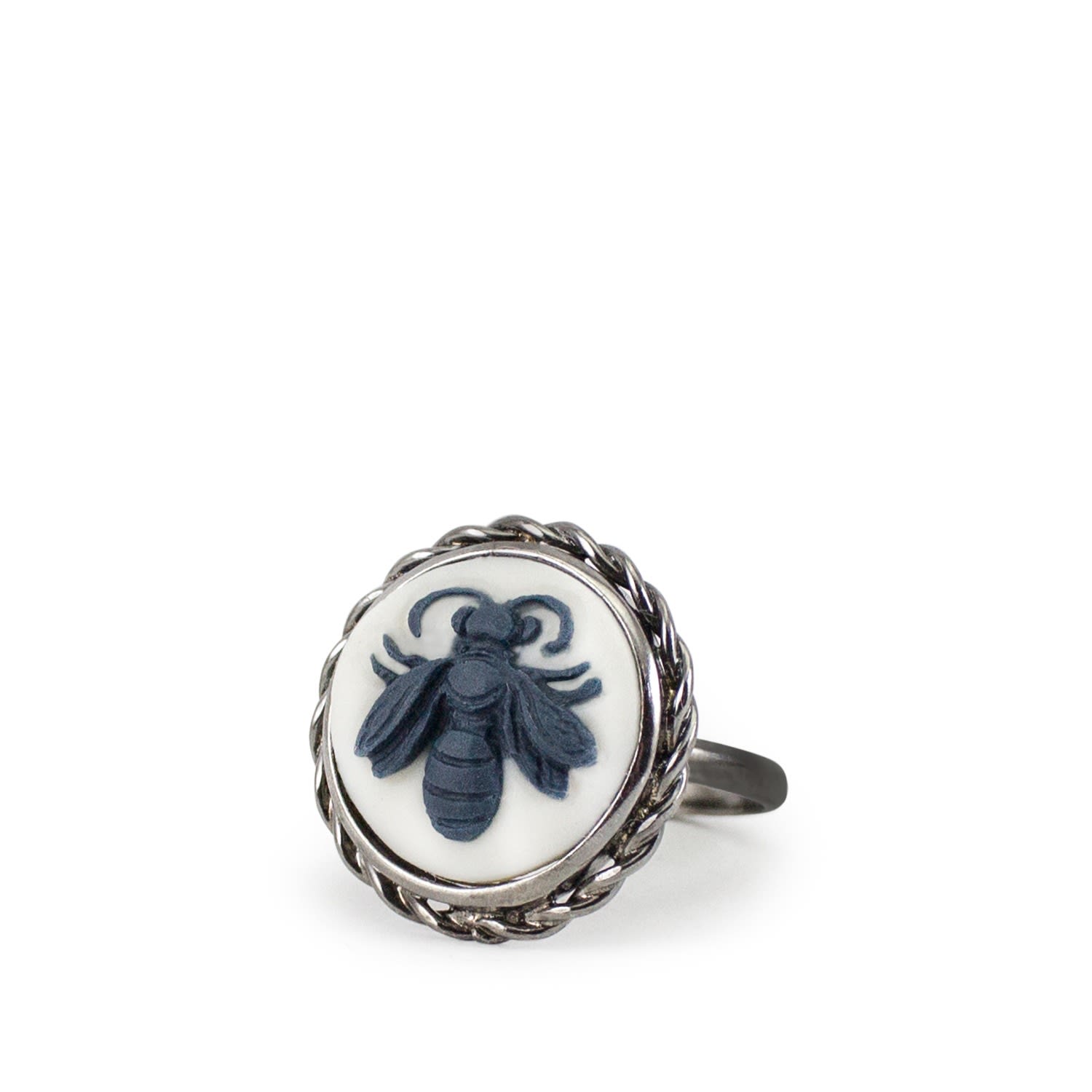 Dark Bee Cameo Ring