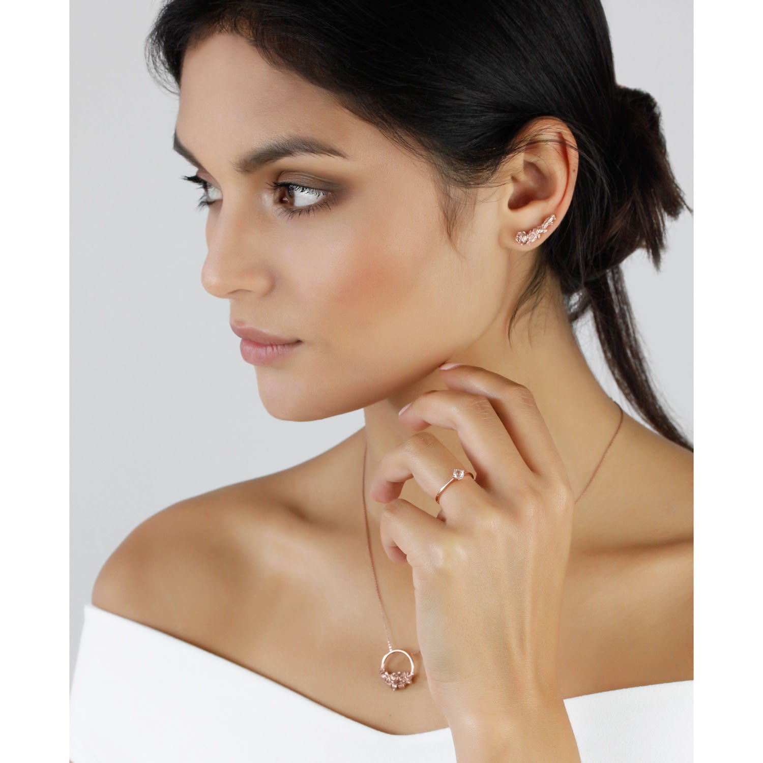 Morganite Petal Ring - 9Ct Solid Gold