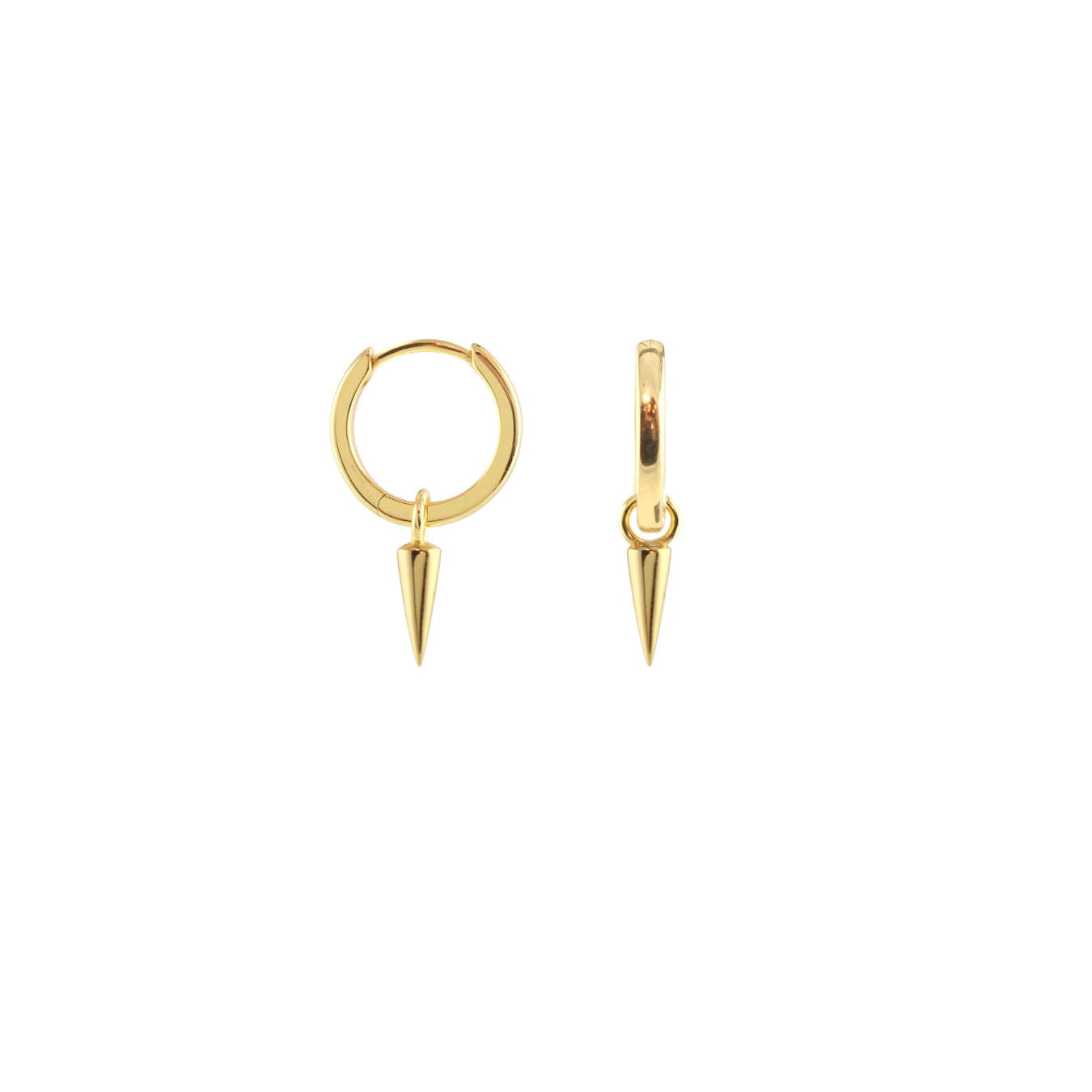 Spike Hoop Earrings - 18K Gold Vermeil