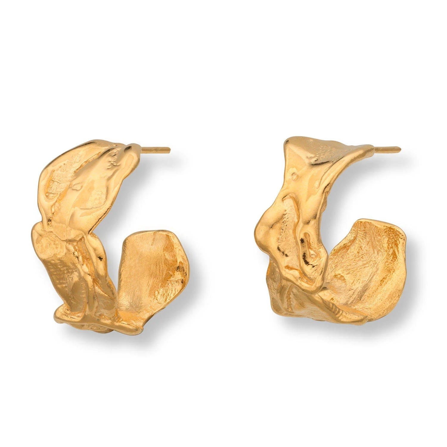 Vacation Hoop Earrings Gold