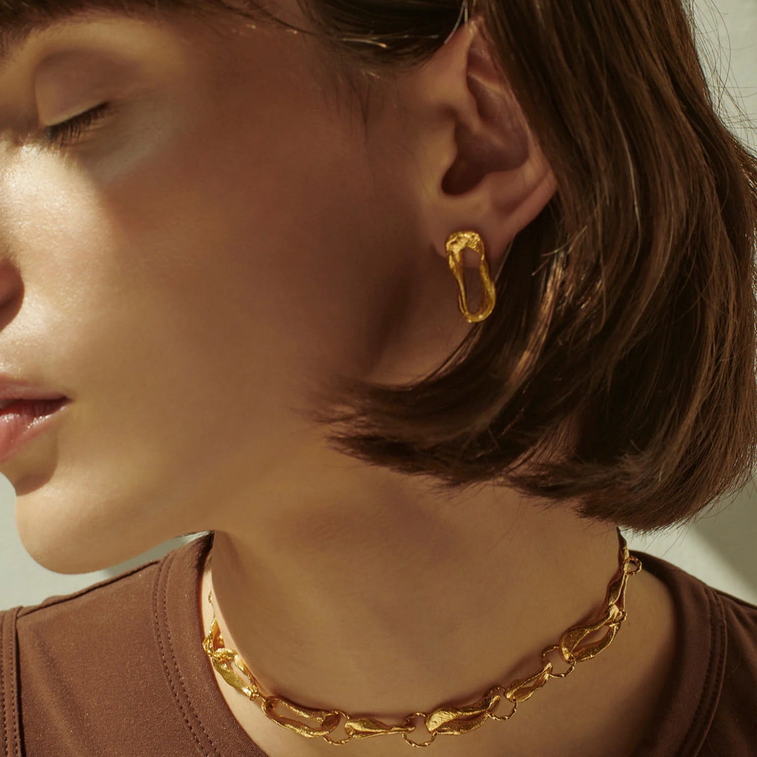 Vacation Small Chain Earrings Gold