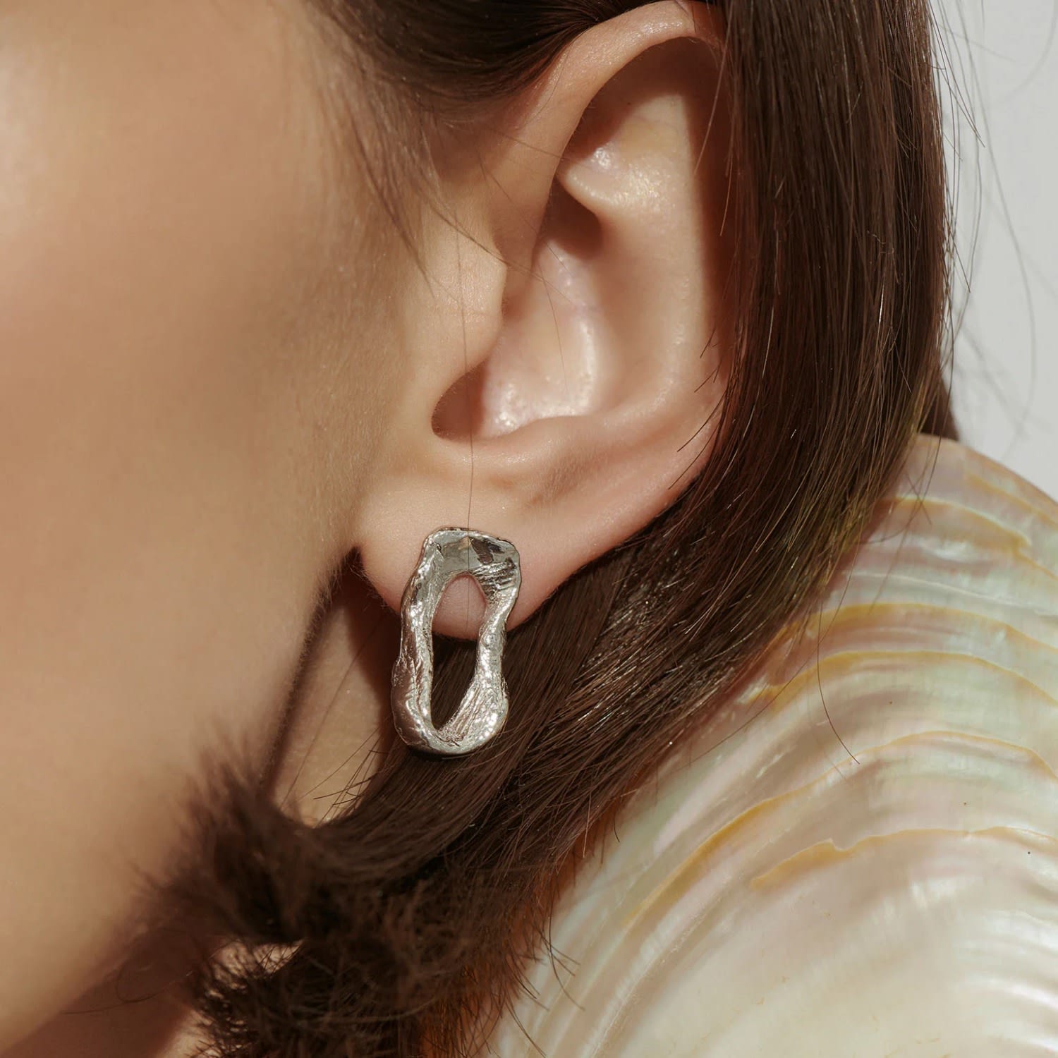 Vacation Small Chain Earrings Silver