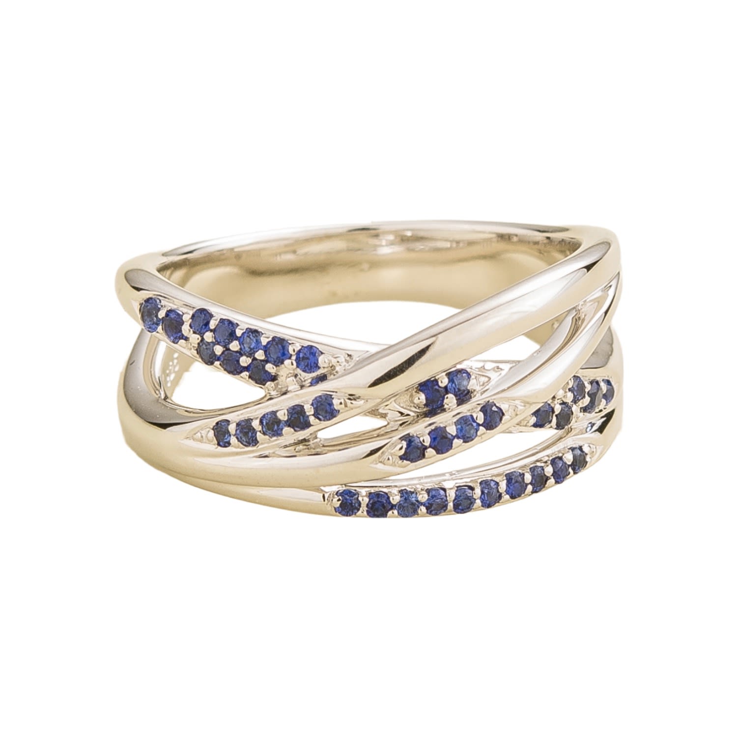 Val Ring In Blue Sapphire Set In White Gold