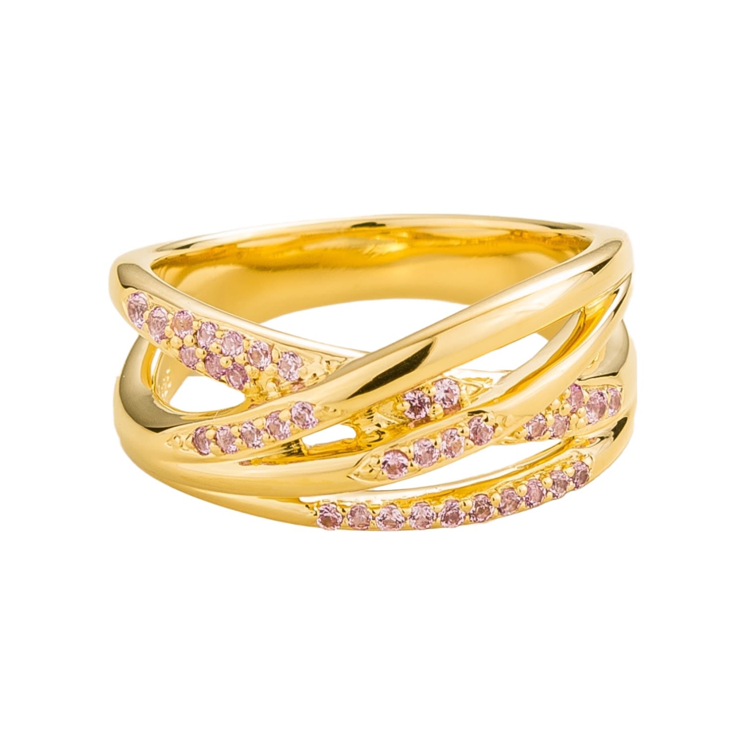 Val Ring In Pink Sapphire Set In Gold
