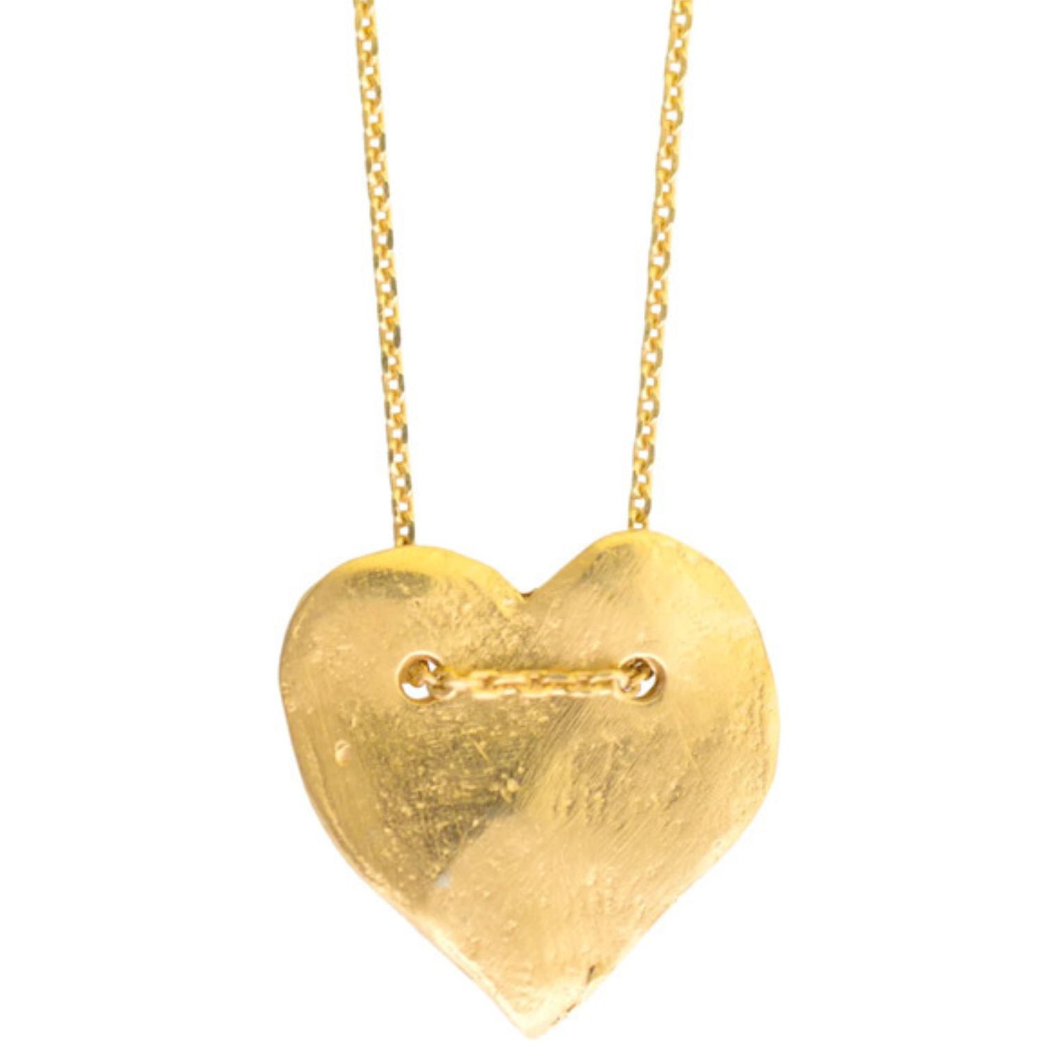 Valentina Heart Charm Necklace Gold Plated