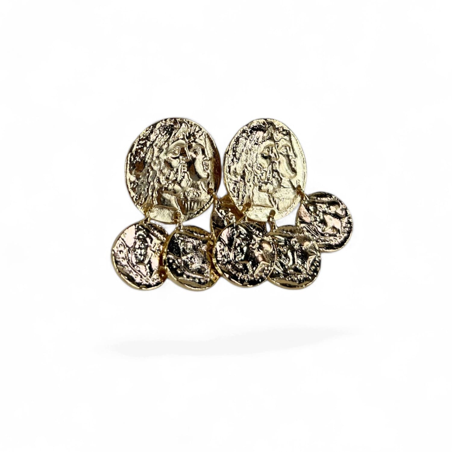 Valeria Gold-Plated Multi Coin Earrings