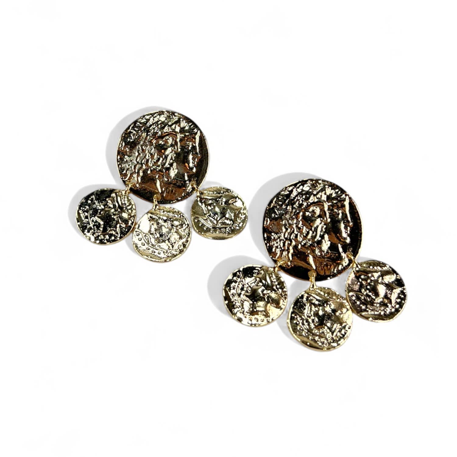 Valeria Gold-Plated Multi Coin Earrings