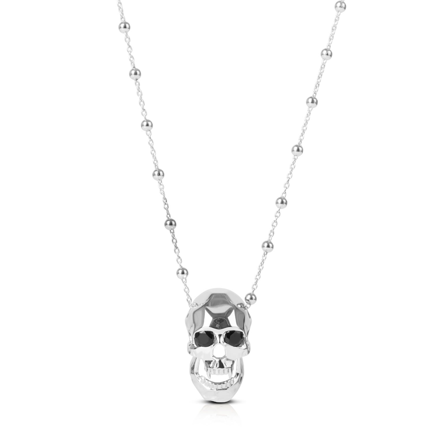 Vampire Skull Pendant - Silver