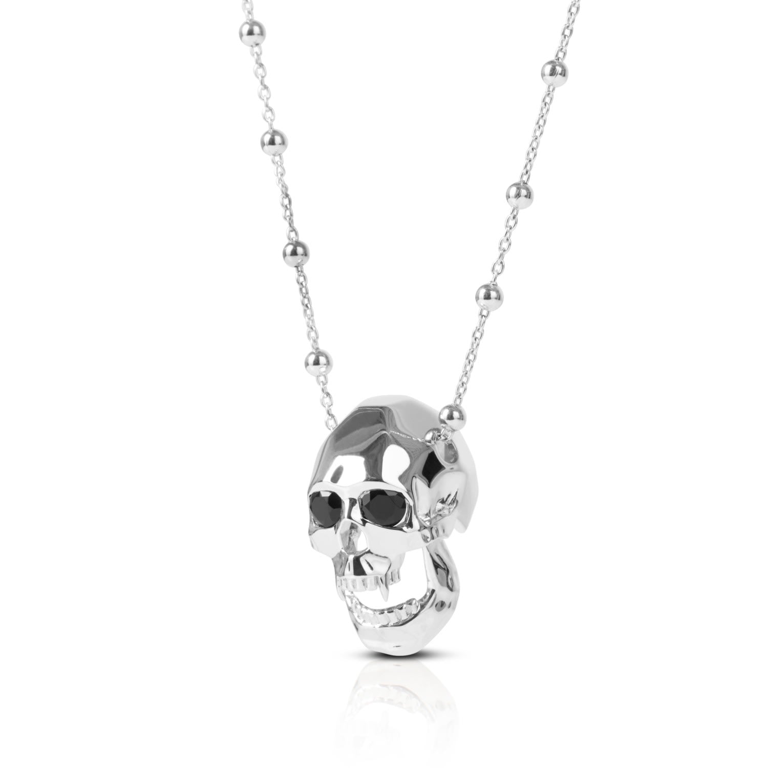 Vampire Skull Pendant - Silver