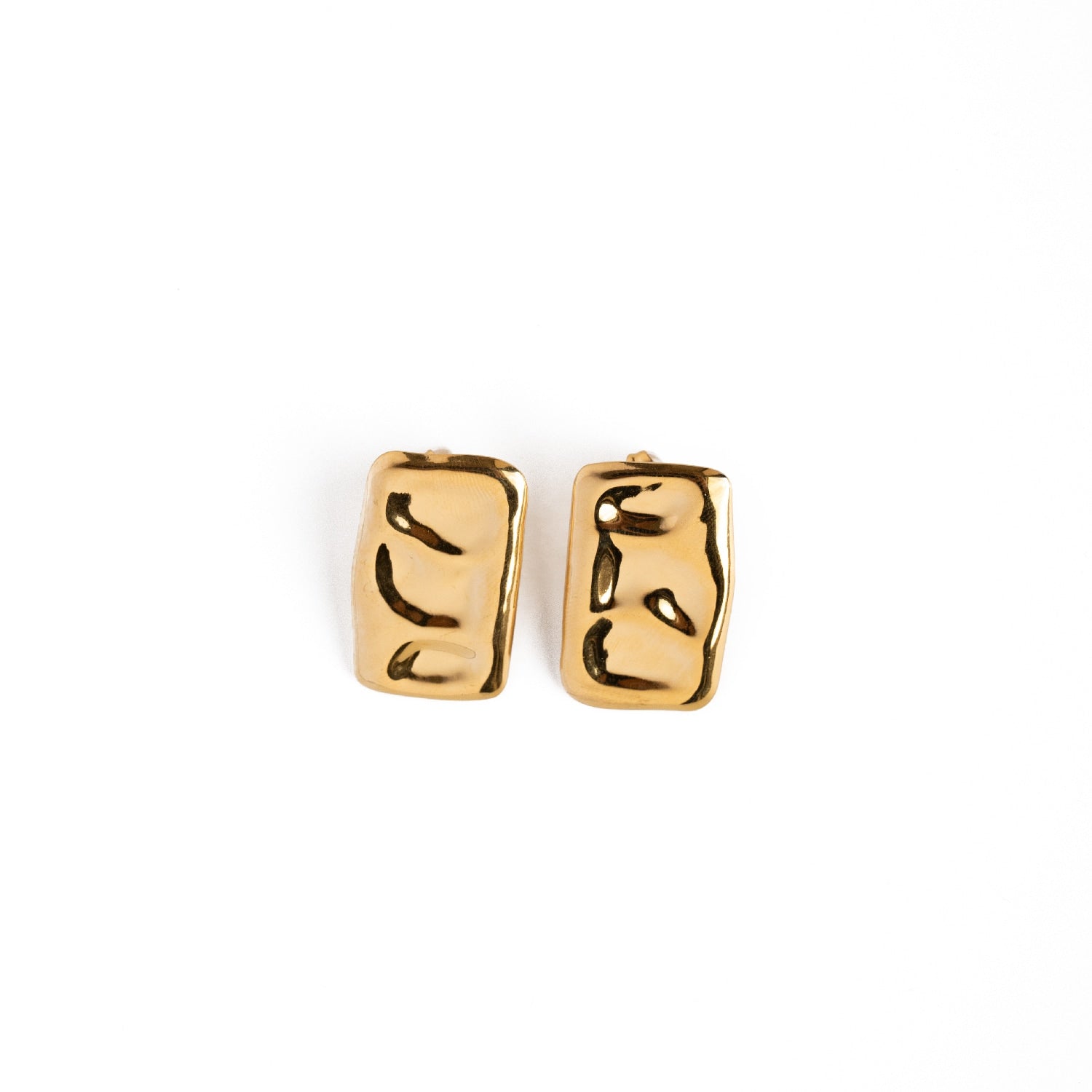 Vanessa Gold Square Drop Earrings